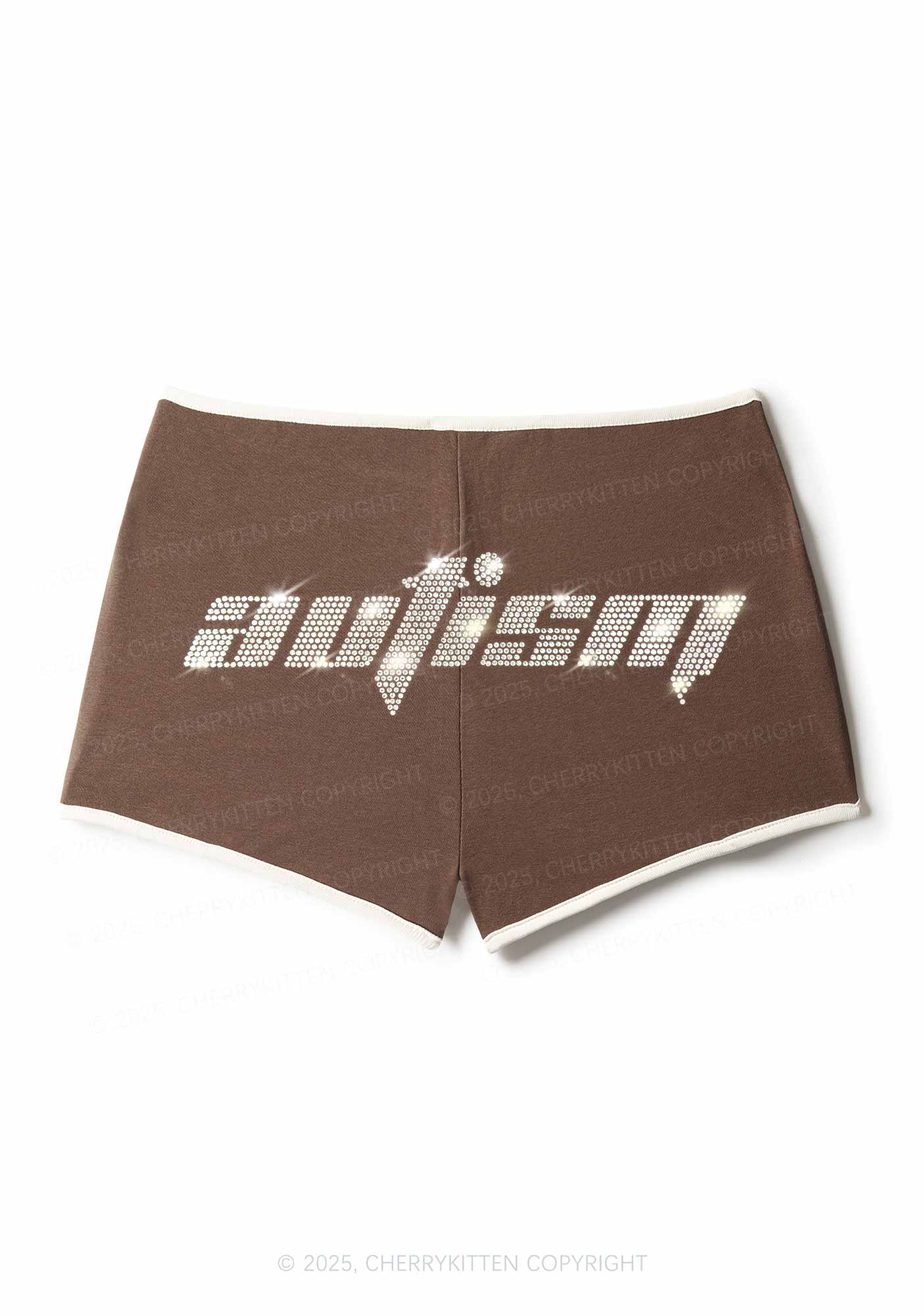 Rhinestone Autism Y2K Booty Shorts Cherrykitten - Image 5