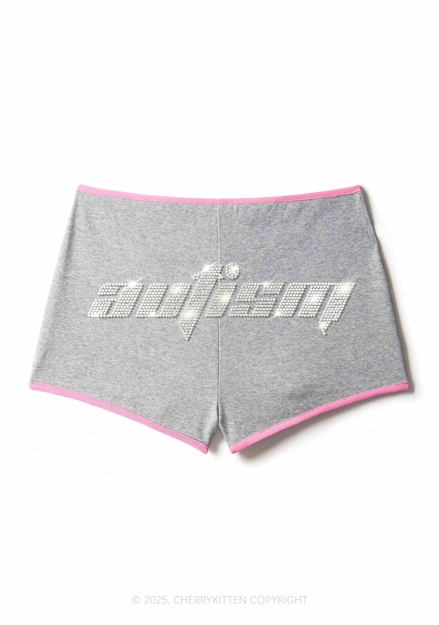 Rhinestone Autism Y2K Booty Shorts Cherrykitten - Image 6
