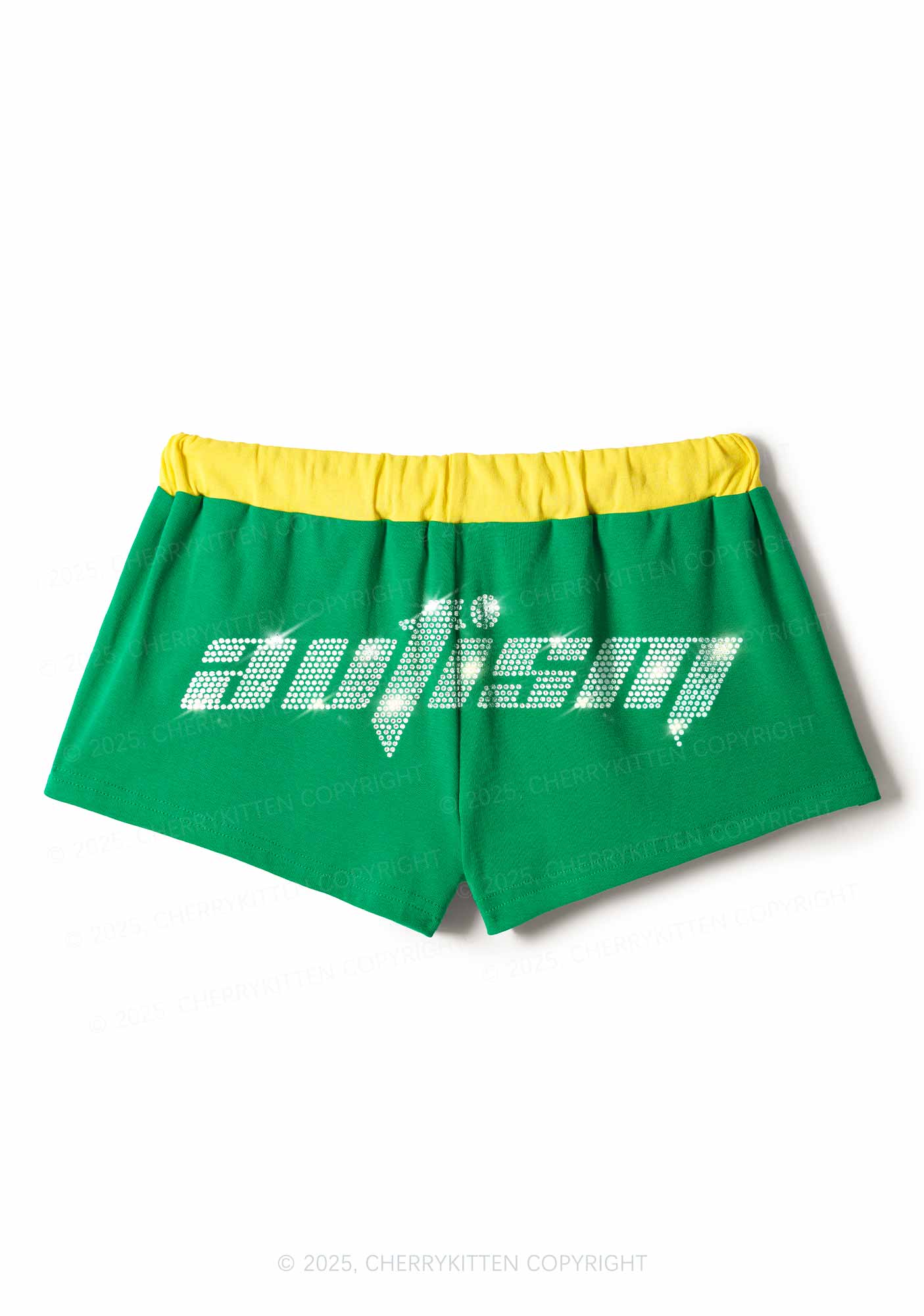 Rhinestone Autism Y2K Drawstring Mini Shorts Cherrykitten - Image 6