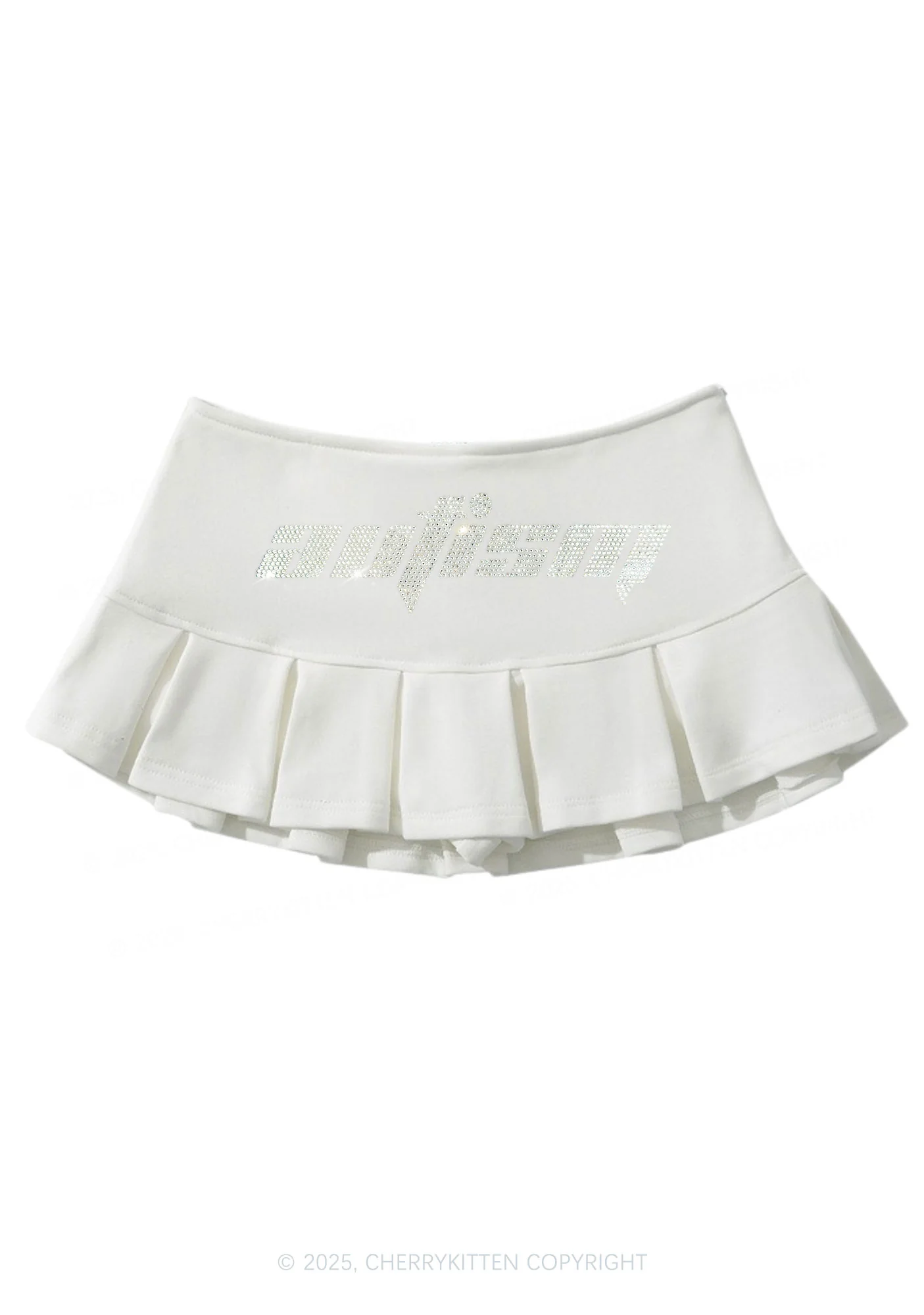 Rhinestone Autism Y2K Mini Pleated Skirts Cherrykitten - Image 6