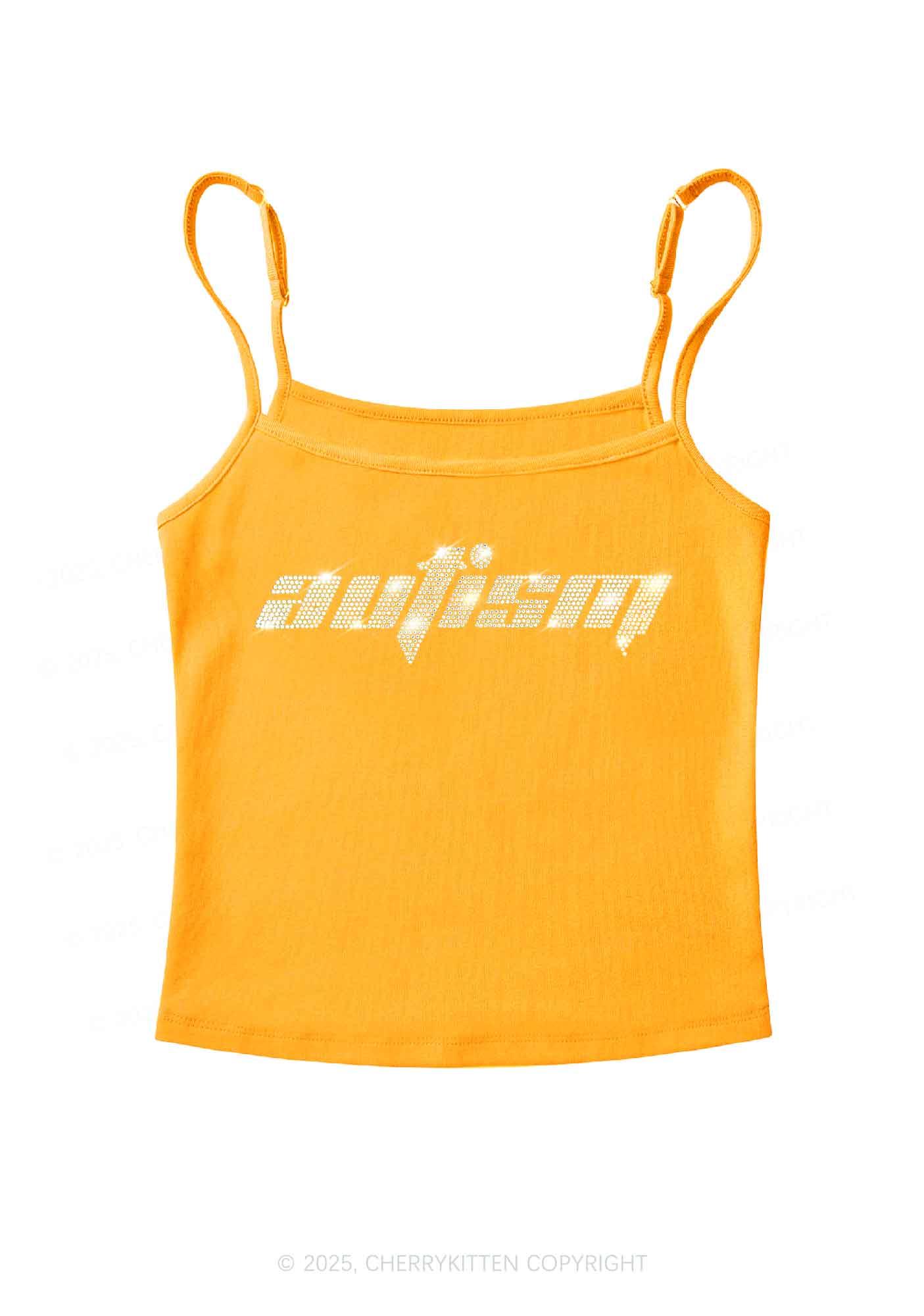 Rhinestone Autism Y2K Spaghetti Strap Cami Cherrykitten - Image 6