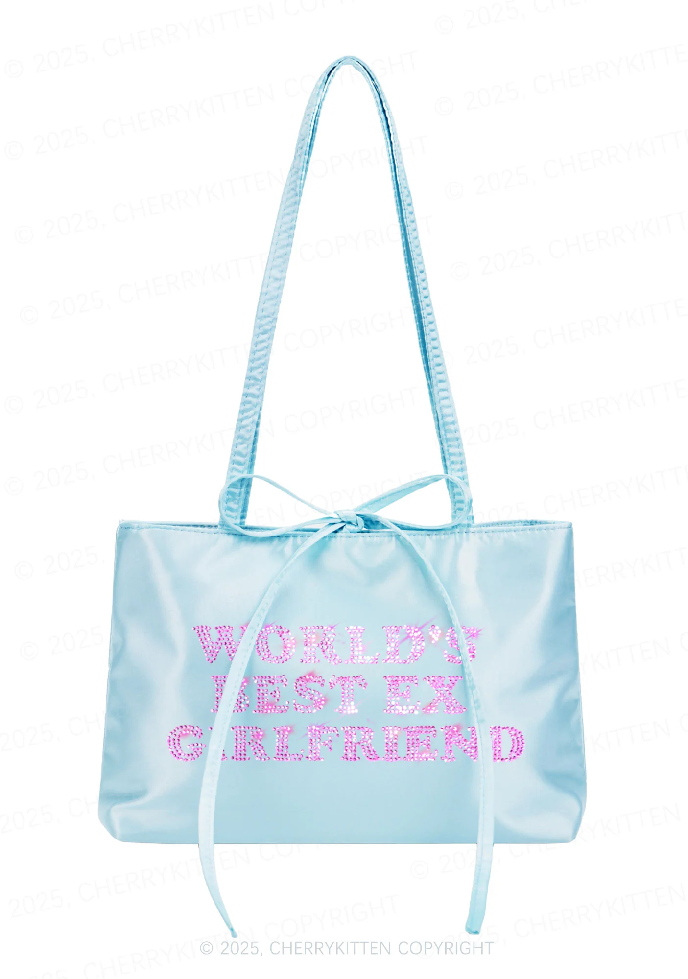 Rhinestone Best Ex Girlfriend Y2K Satin Bags Cherrykitten - Image 2
