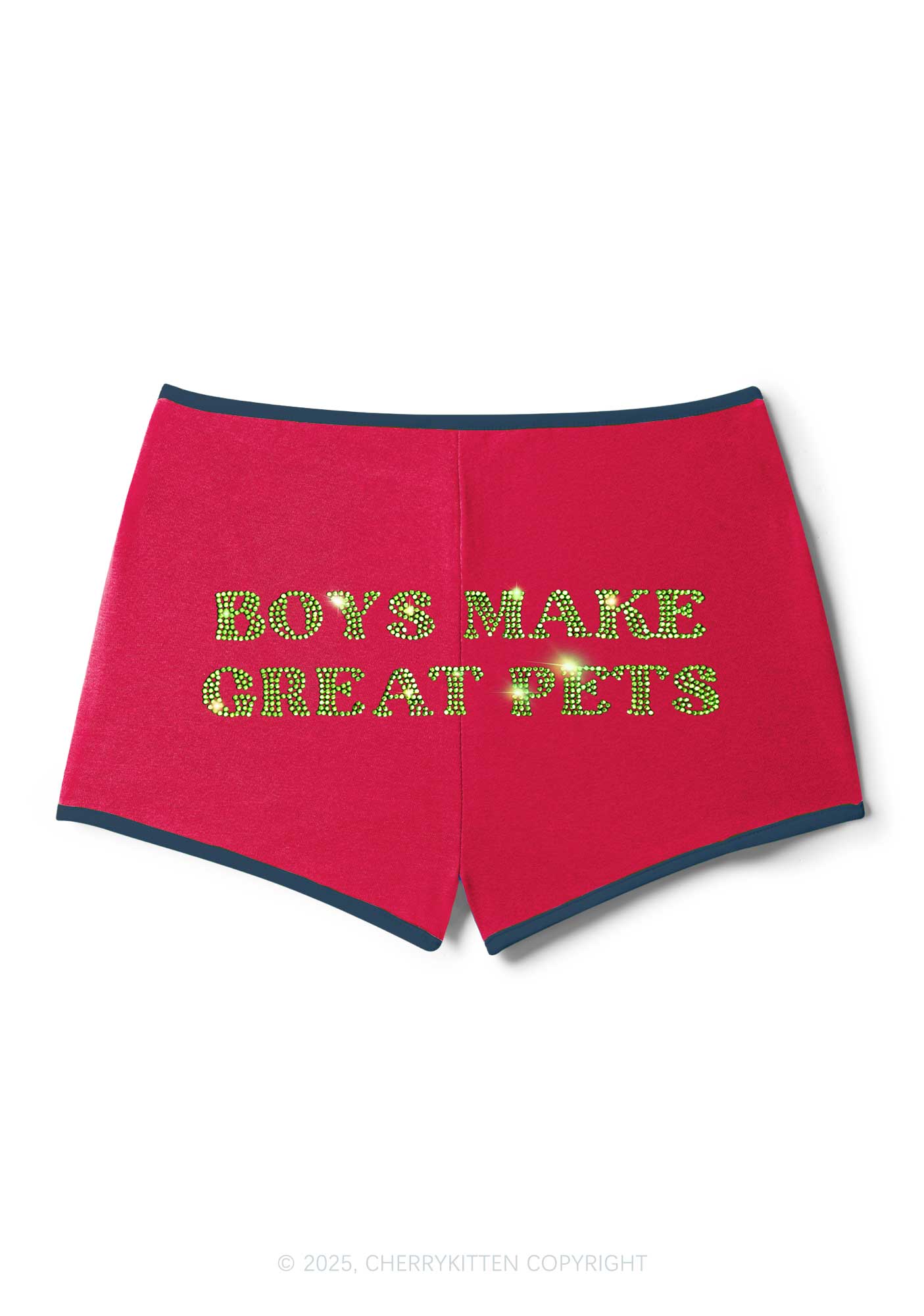 Rhinestone Boys Make Gr8 Pets Y2K Booty Shorts Cherrykitten - Image 4