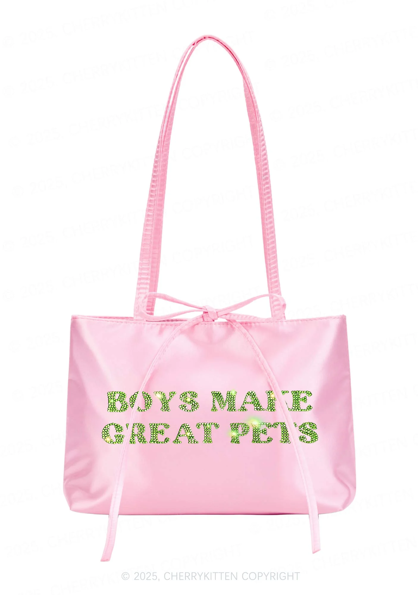 Rhinestone Boys Make Gr8 Pets Y2K Satin Bags Cherrykitten - Image 2