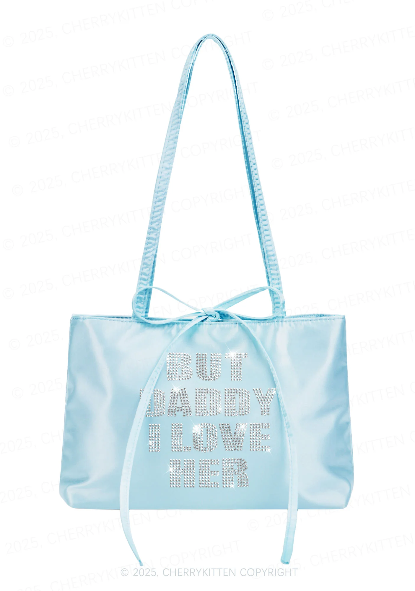Rhinestone But Daddy I Love Her Pride Y2K Satin Bags Cherrykitten - Image 2