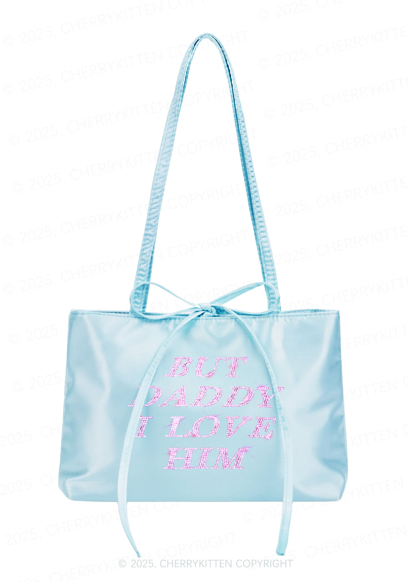 Rhinestone But Daddy I Love Him Y2K Satin Bags Cherrykitten - Image 2