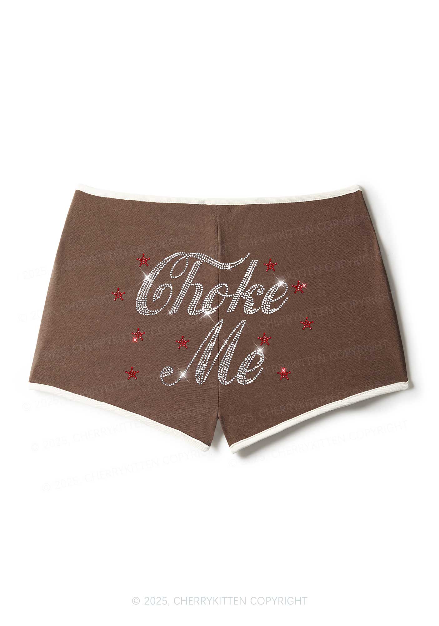 Rhinestone Choke Me Y2K Booty Shorts Cherrykitten - Image 5