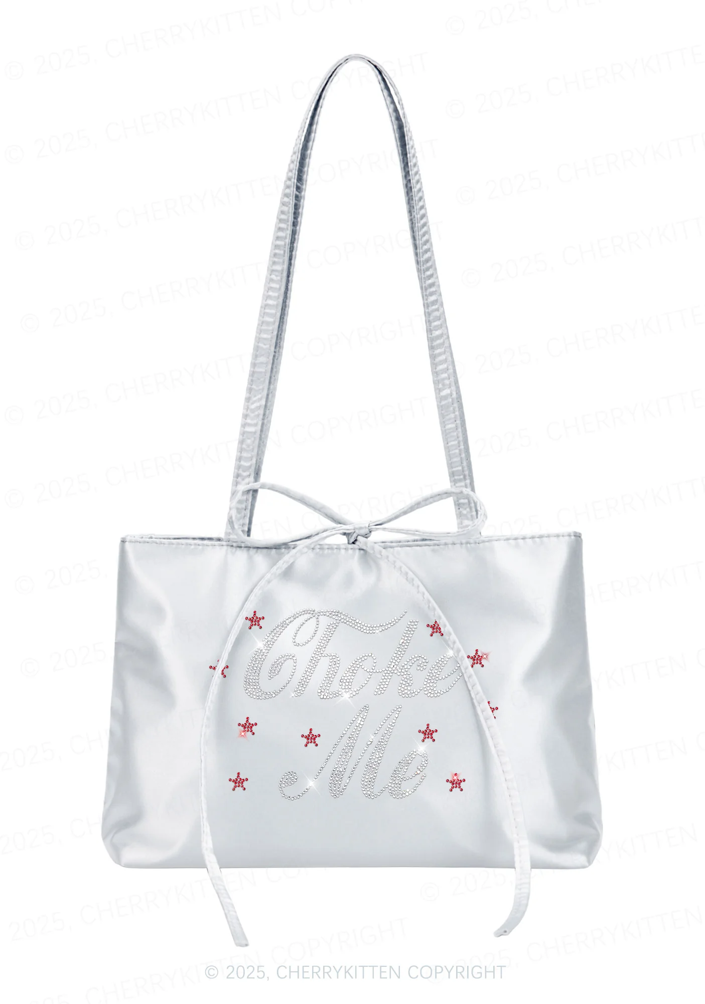 Rhinestone Choke Me Y2K Satin Bags Cherrykitten - Image 3