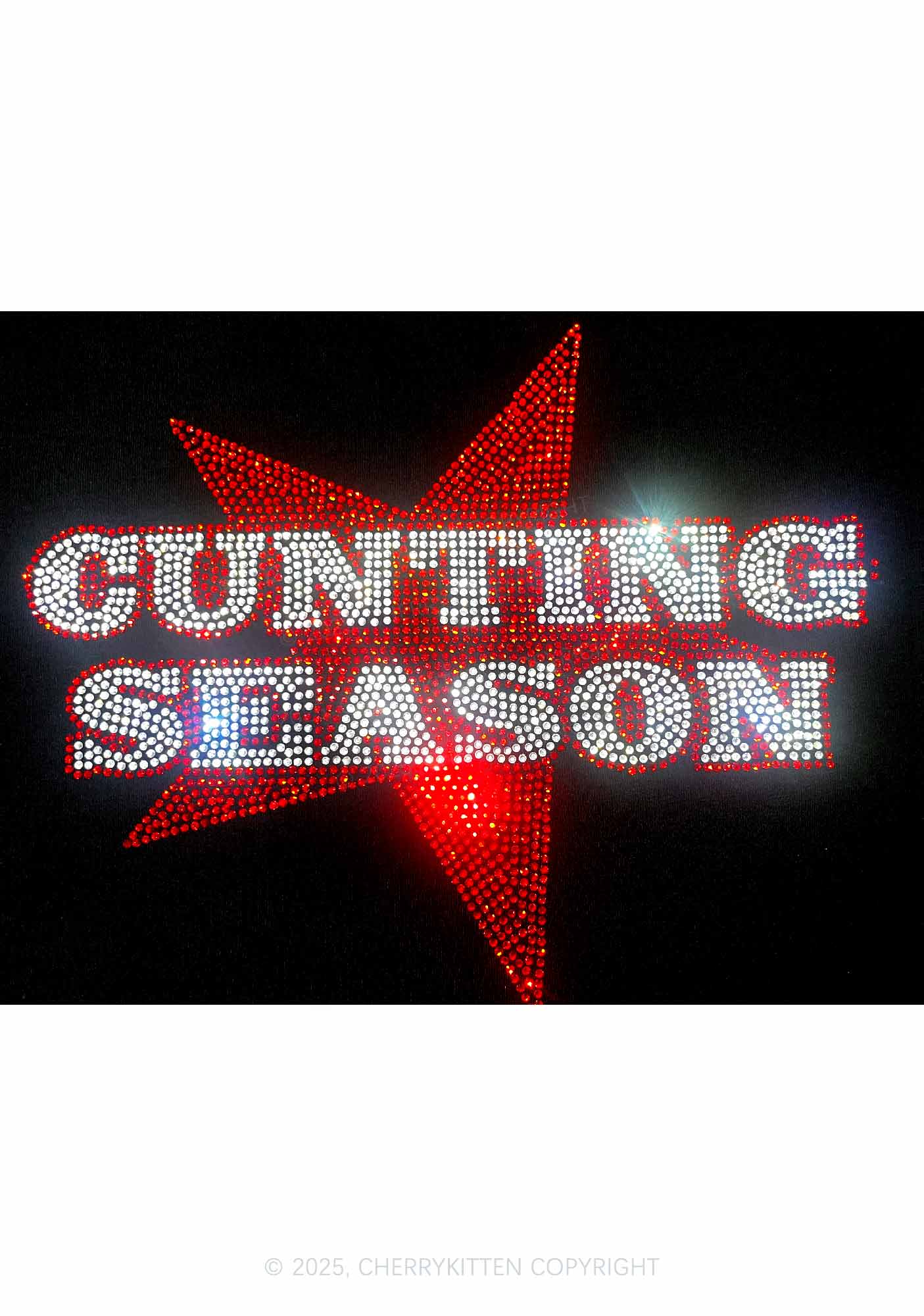Rhinestone Cunting Season Y2K Baby Tee Cherrykitten - Image 3
