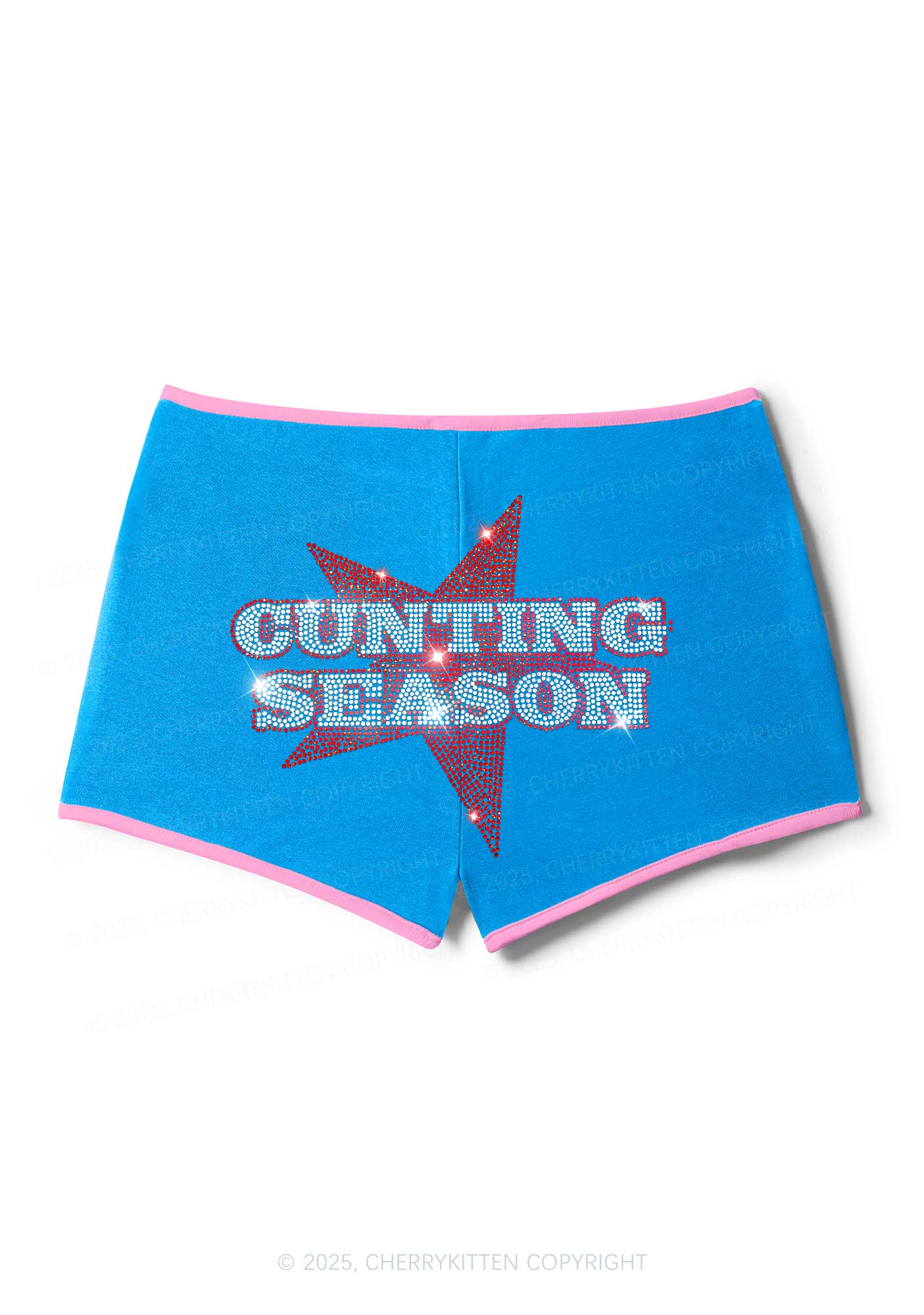 Rhinestone Cunting Season Y2K Booty Shorts Cherrykitten - Image 3