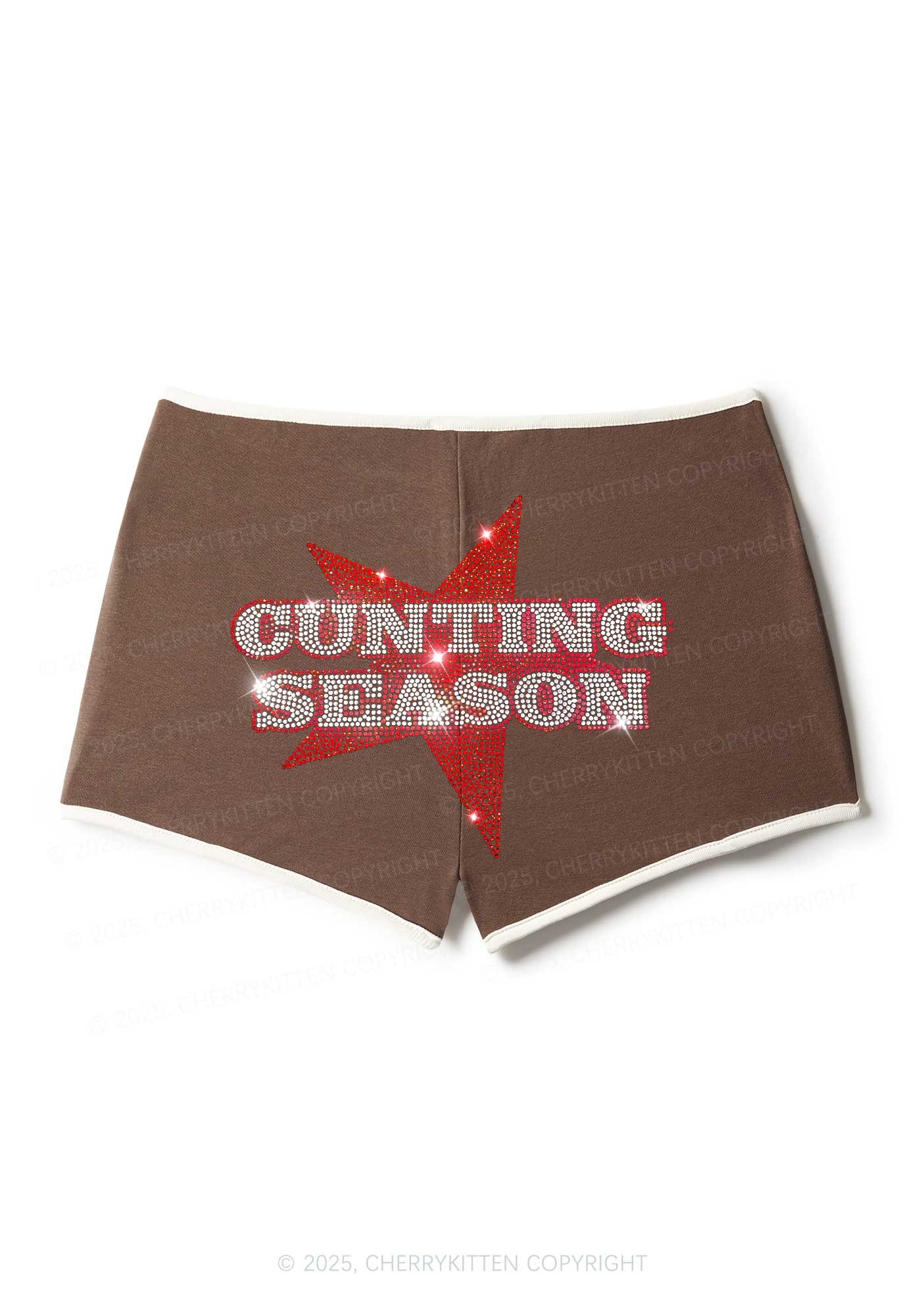 Rhinestone Cunting Season Y2K Booty Shorts Cherrykitten - Image 4