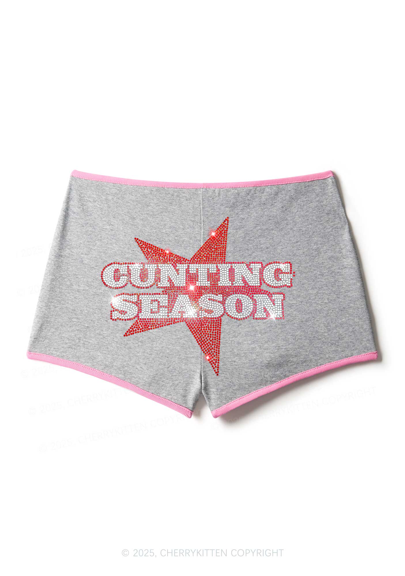 Rhinestone Cunting Season Y2K Booty Shorts Cherrykitten - Image 5