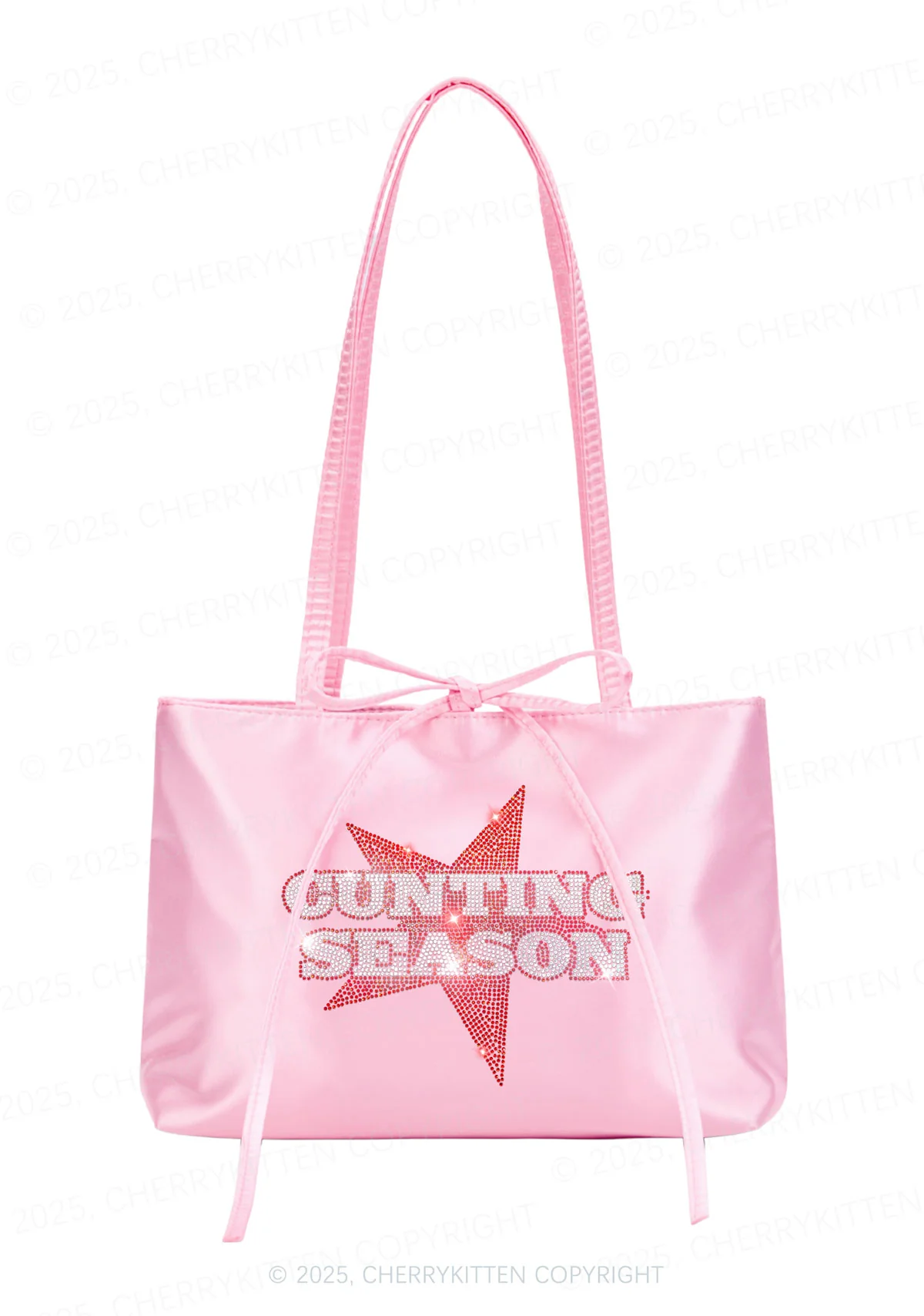 Rhinestone Cunting Season Y2K Satin Bags Cherrykitten - Image 3