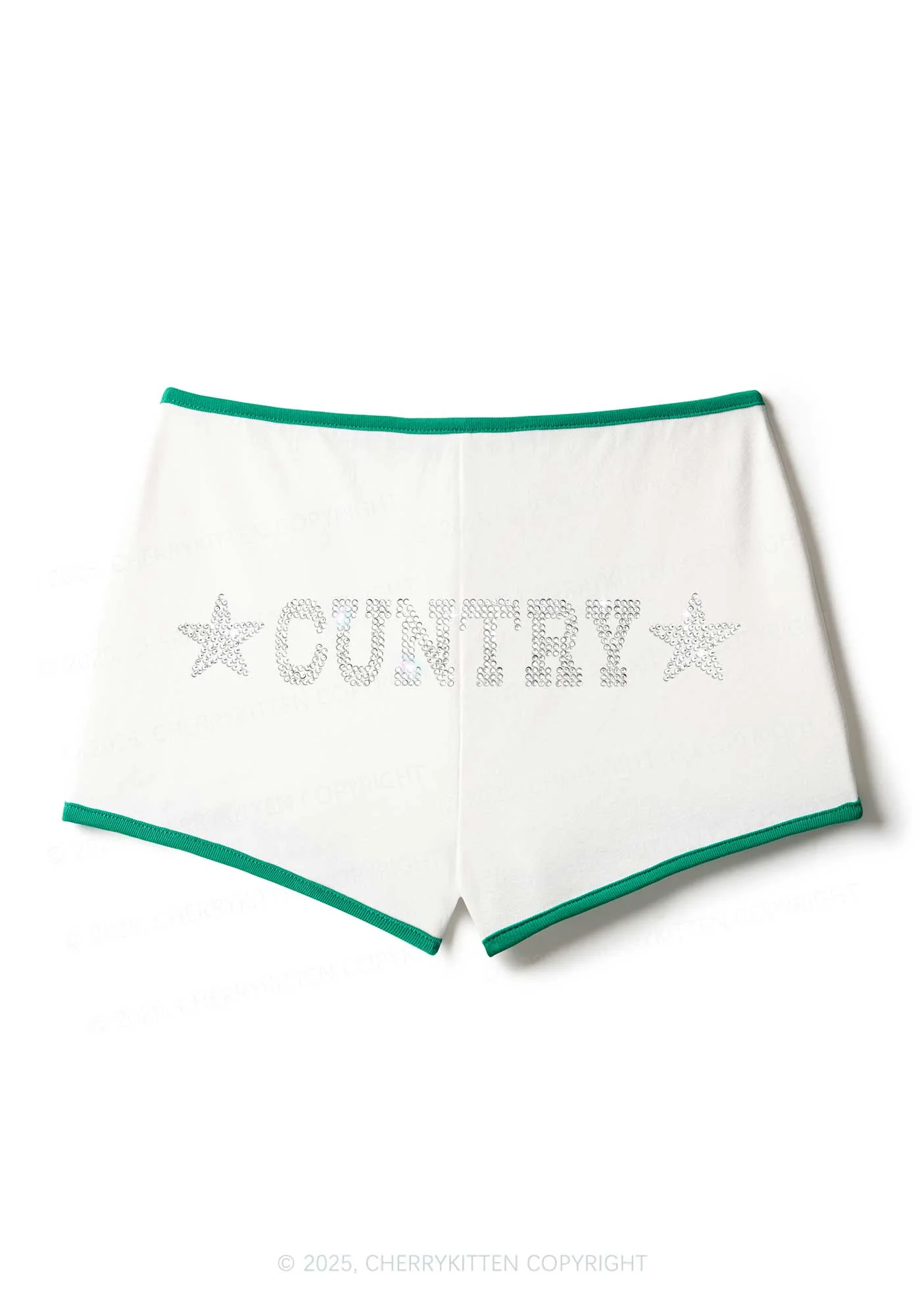Rhinestone Cuntry Y2K Booty Shorts Cherrykitten - Image 5