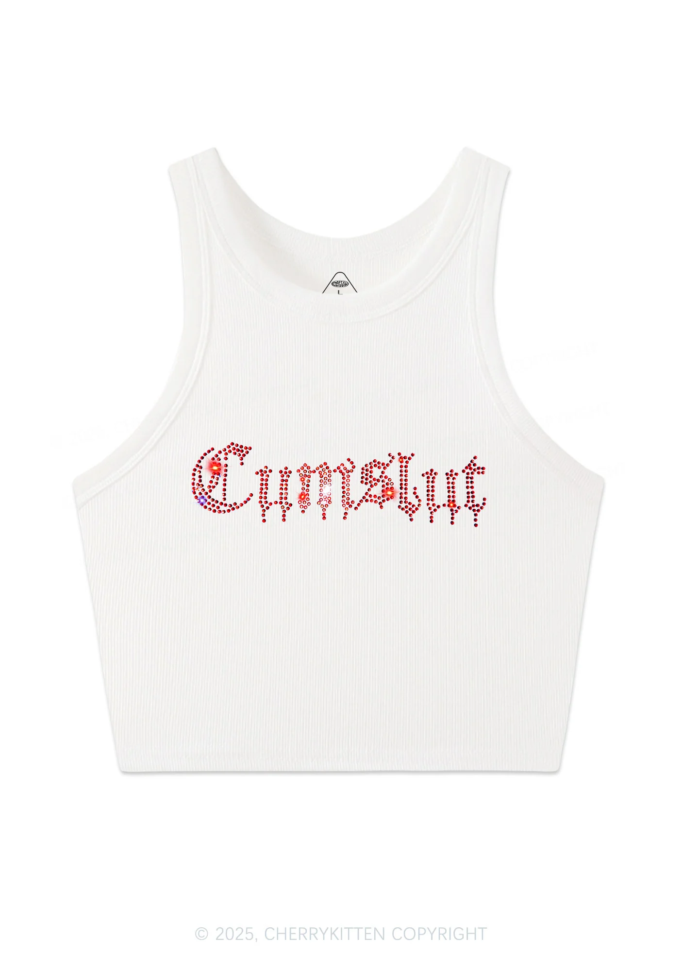 Rhinestone Cxmslxt Y2K Crop Tank Top Cherrykitten - Image 3