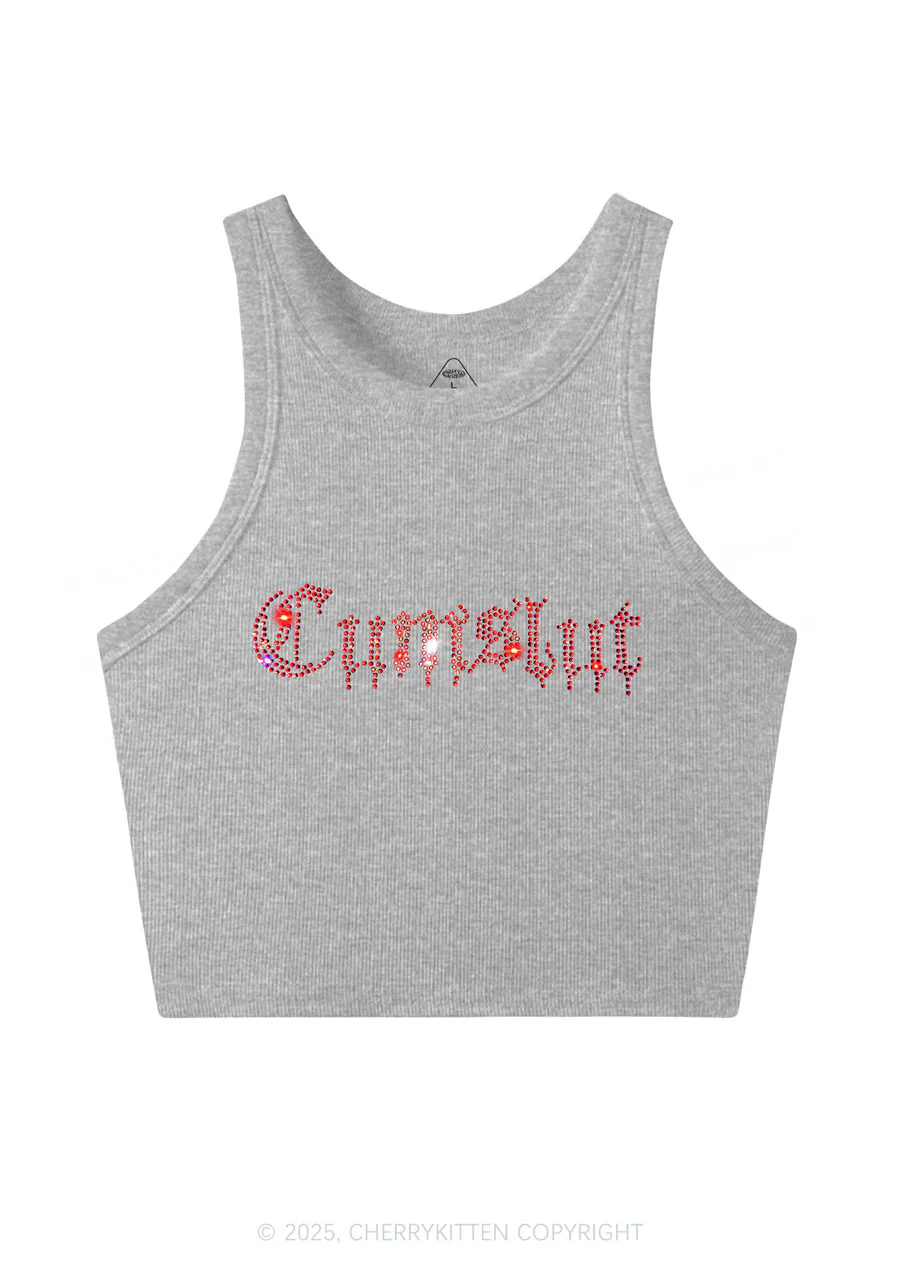 Rhinestone Cxmslxt Y2K Crop Tank Top Cherrykitten - Image 5