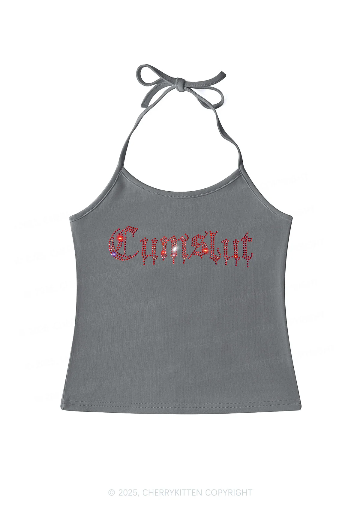 Rhinestone Cxmslxt Y2K Halter Neck Cami Cherrykitten - Image 6