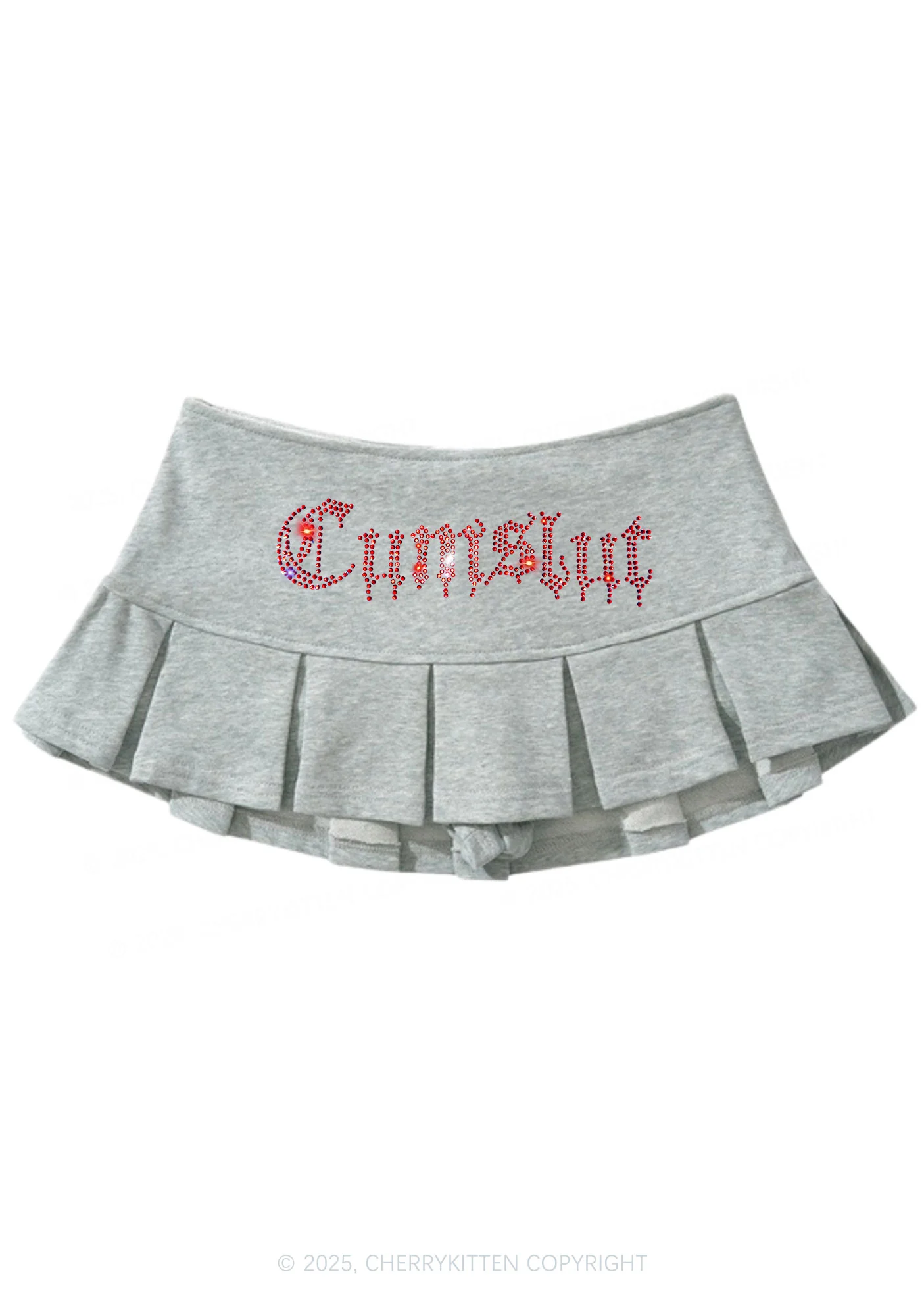 Rhinestone Cxmslxt Y2K Mini Pleated Skirts Cherrykitten - Image 2
