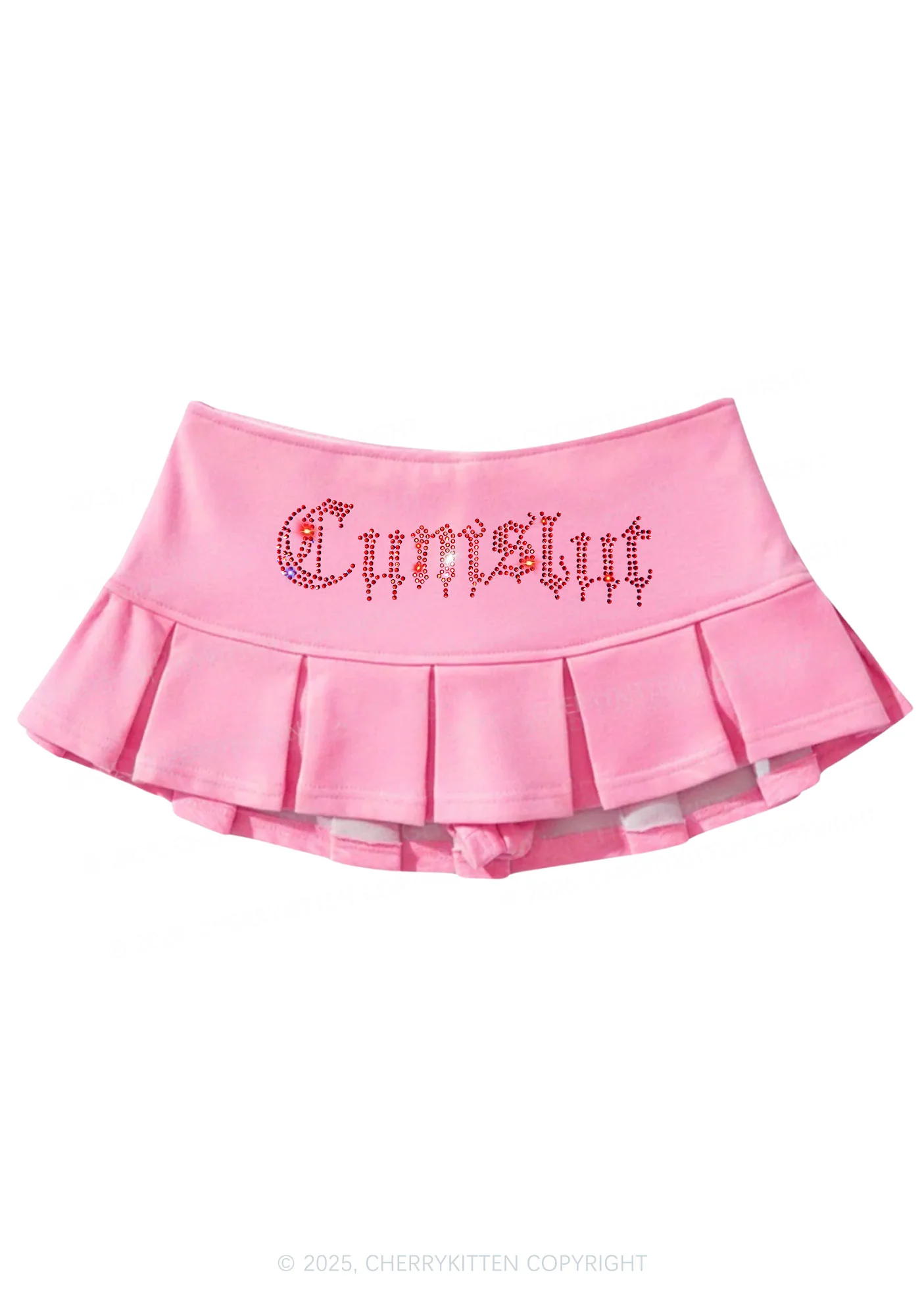 Rhinestone Cxmslxt Y2K Mini Pleated Skirts Cherrykitten - Image 3