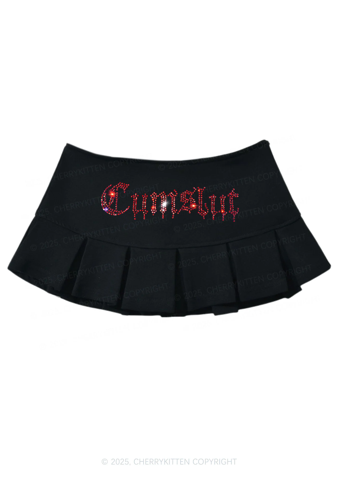 Rhinestone Cxmslxt Y2K Mini Pleated Skirts Cherrykitten - Image 4