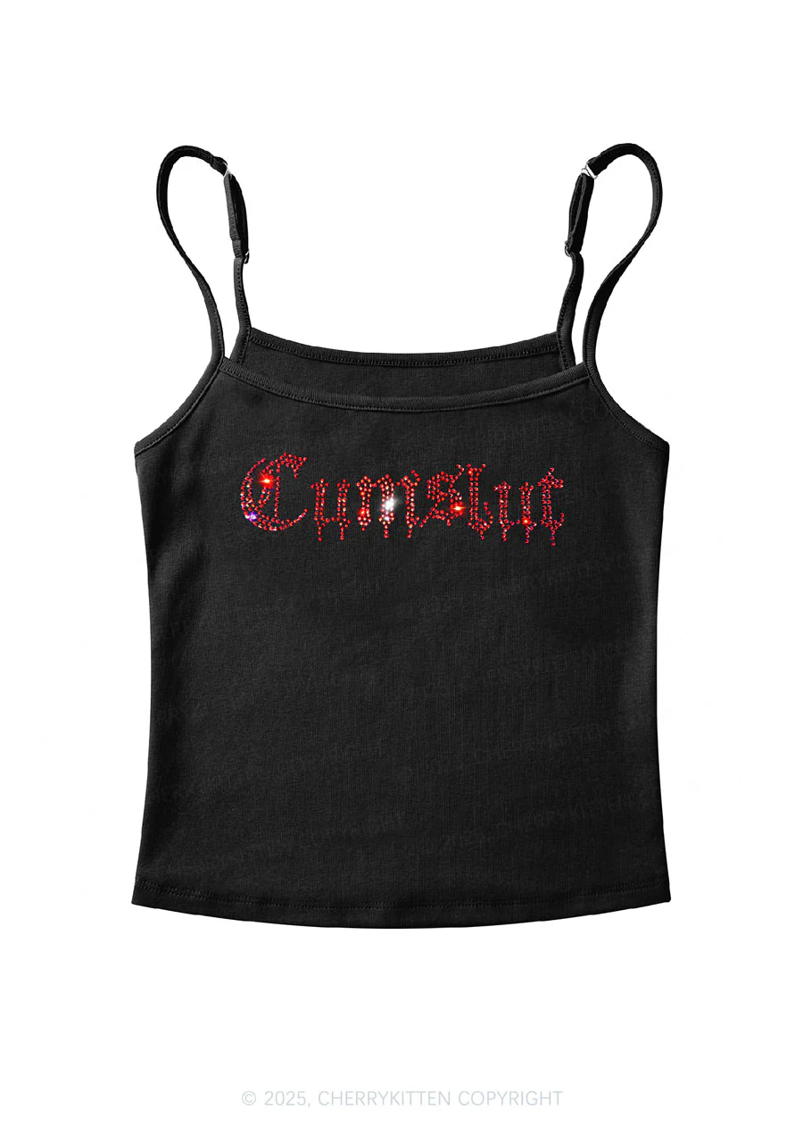 Rhinestone Cxmslxt Y2K Spaghetti Strap Cami Cherrykitten - Image 3