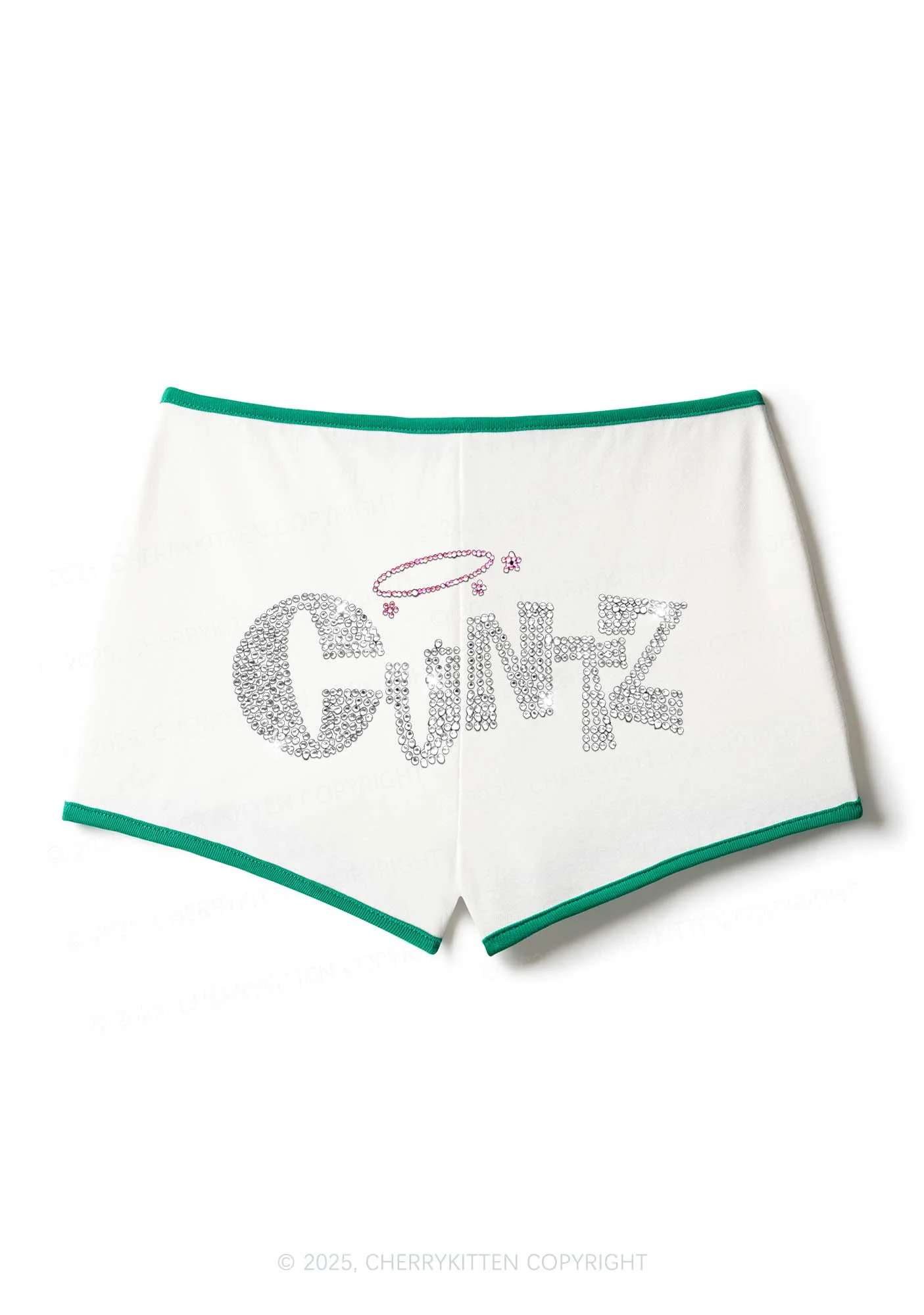 Rhinestone Cxntz Y2K Booty Shorts Cherrykitten - Image 3