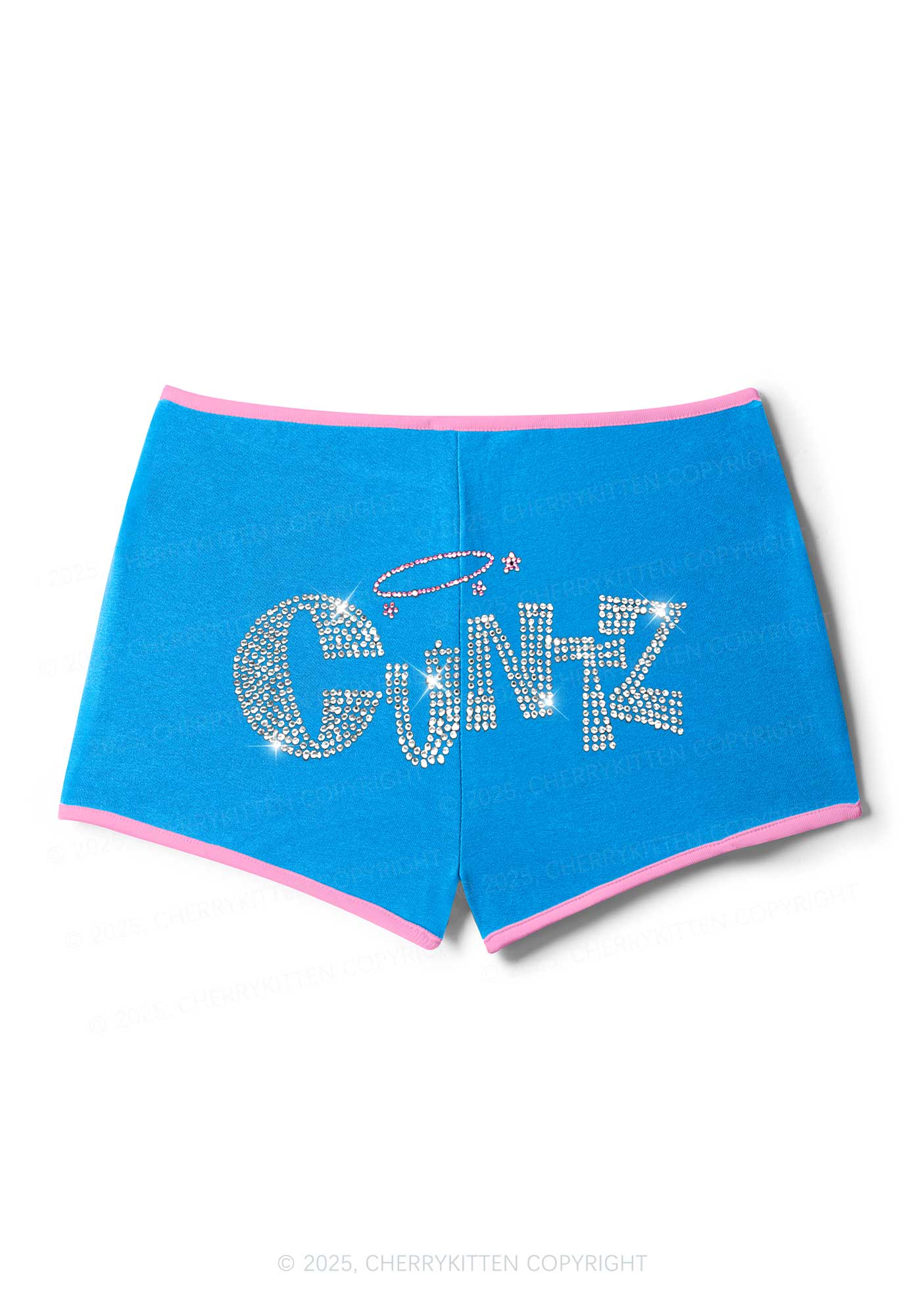 Rhinestone Cxntz Y2K Booty Shorts Cherrykitten - Image 5