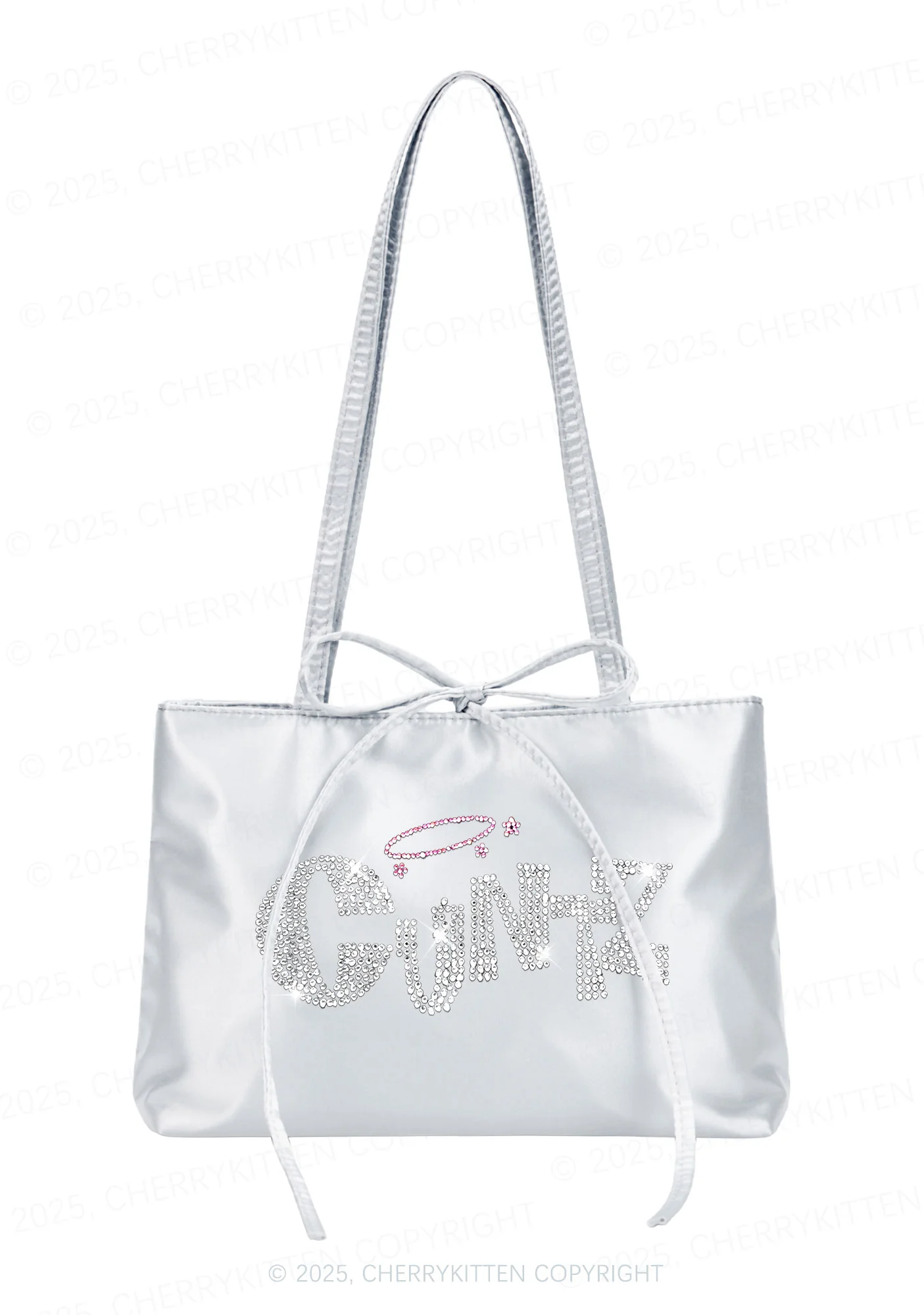 Rhinestone Cxntz Y2K Satin Bags Cherrykitten - Image 3