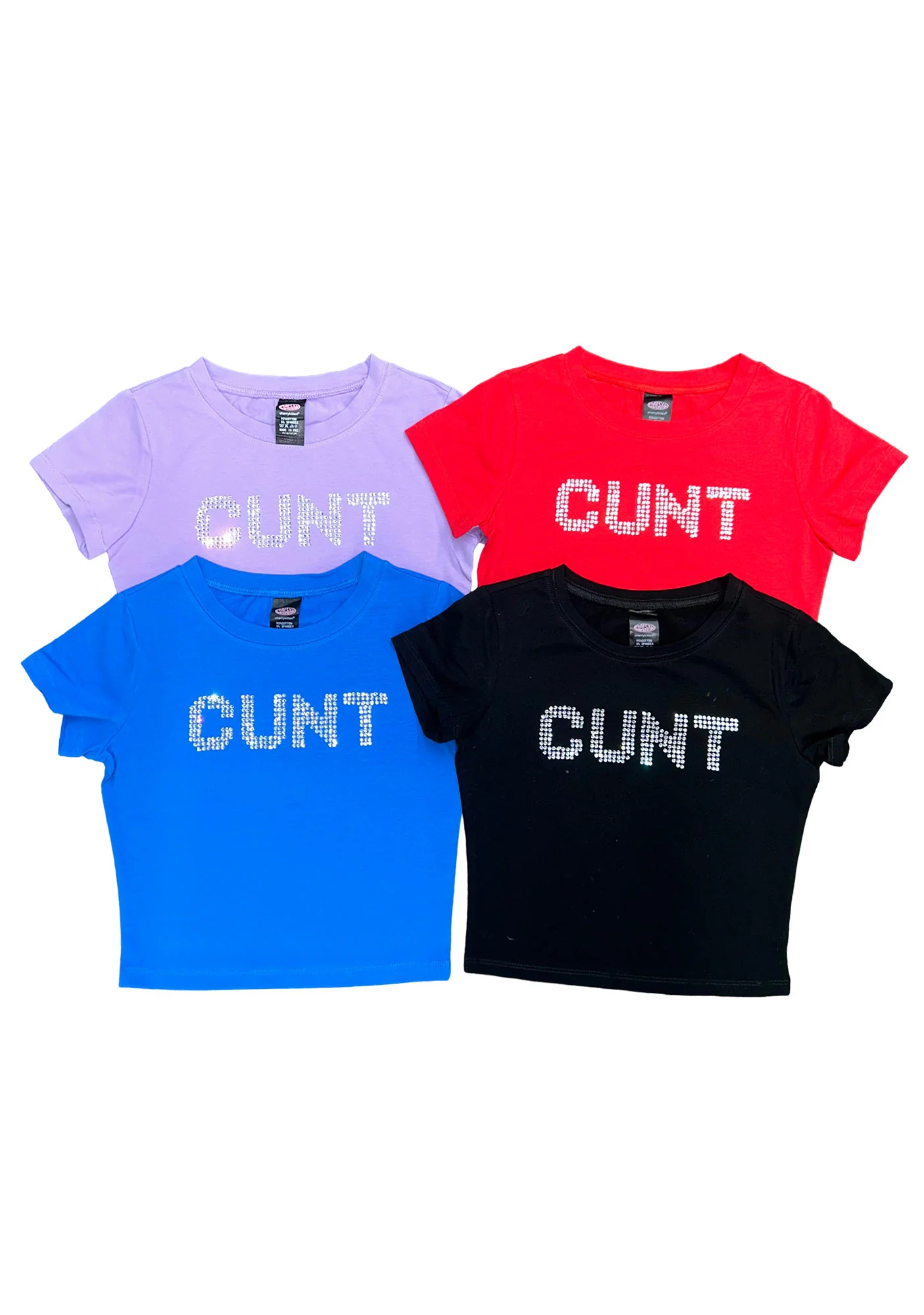 Rhinestone Cxxt Y2K Baby Tee Cherrykitten - Image 9