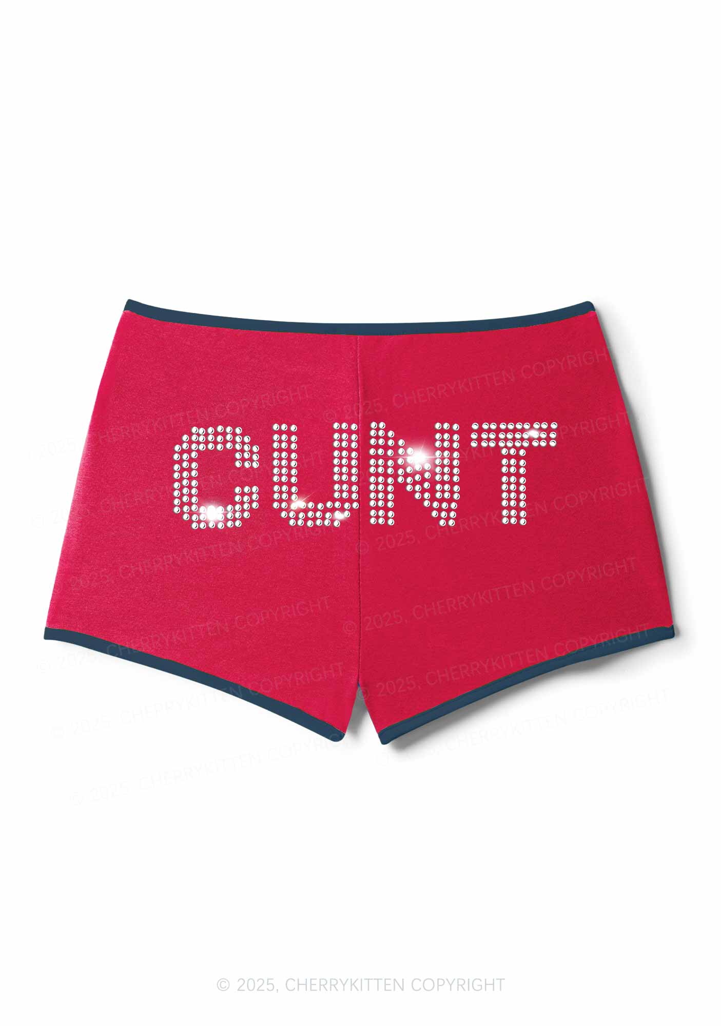 Rhinestone Cxxt Y2K Booty Shorts Cherrykitten - Image 4