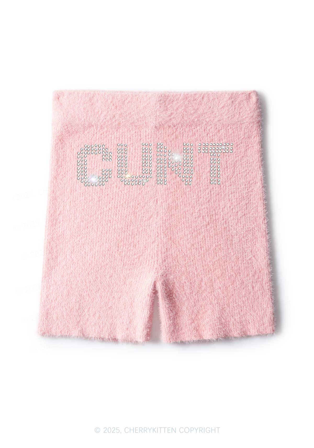 Rhinestone Cxxt Y2K Fluffy Shorts Cherrykitten - Image 3