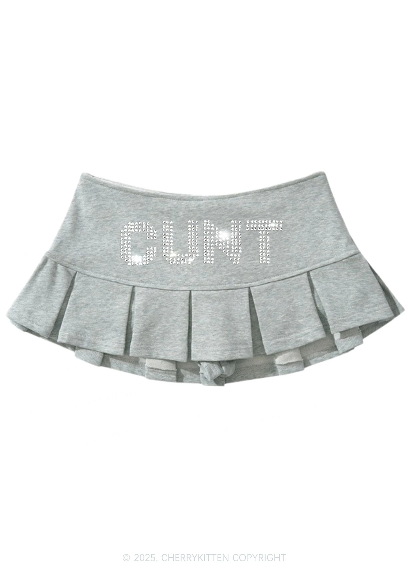 Rhinestone Cxxt Y2K Mini Pleated Skirts Cherrykitten - Image 2