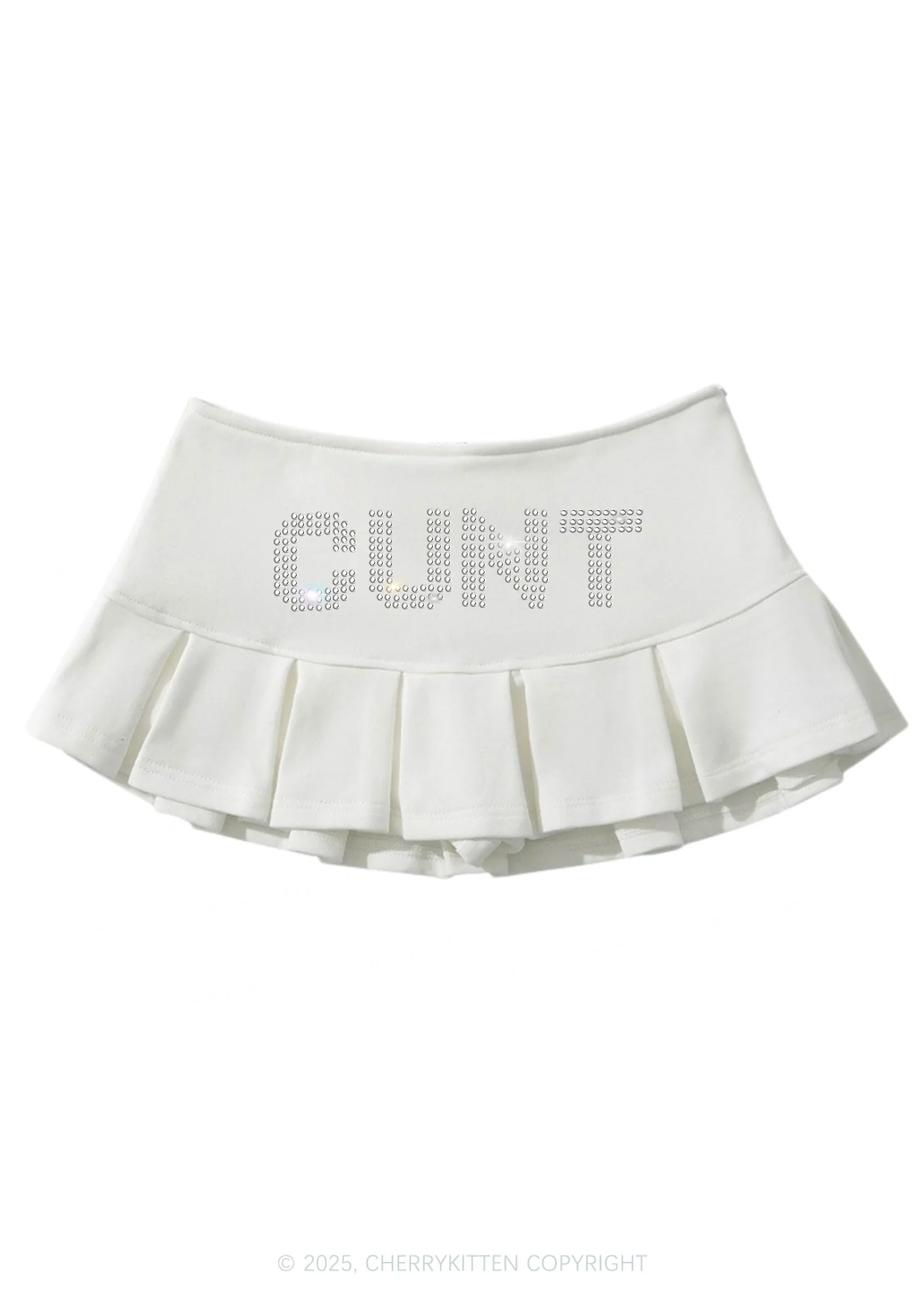 Rhinestone Cxxt Y2K Mini Pleated Skirts Cherrykitten - Image 4
