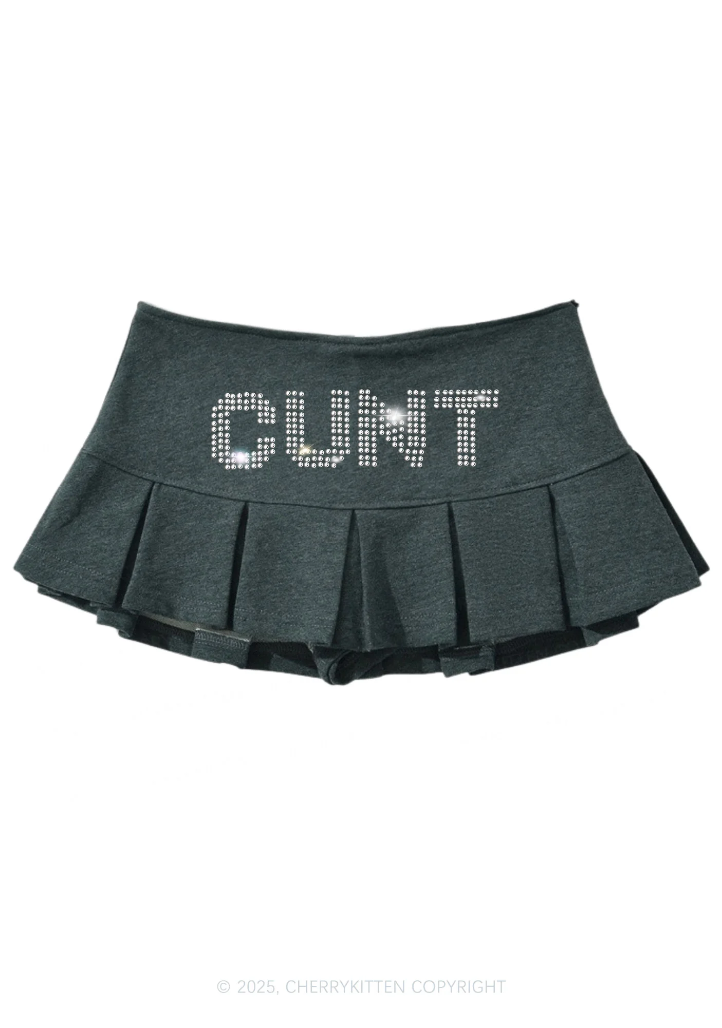 Rhinestone Cxxt Y2K Mini Pleated Skirts Cherrykitten - Image 5