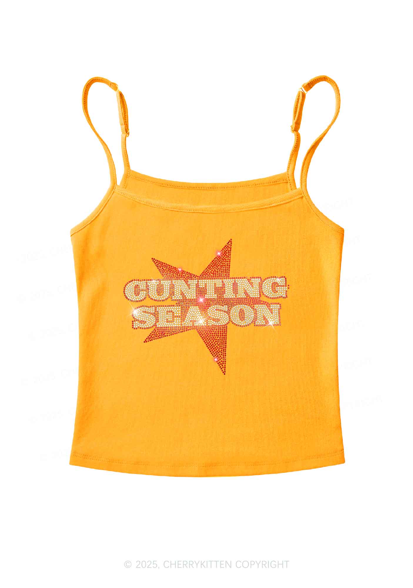 Rhinestone Cxxting Season Y2K Spaghetti Strap Cami Cherrykitten - Image 5