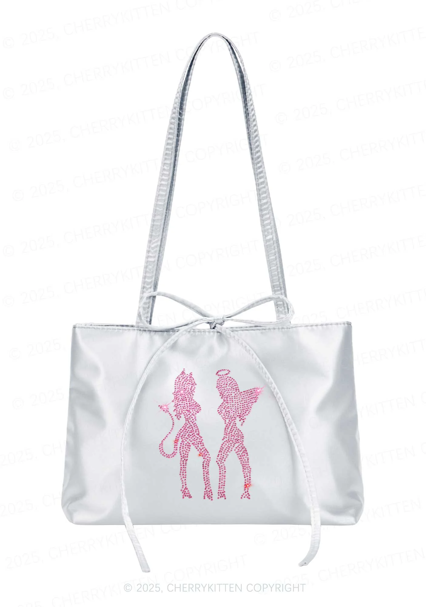 Rhinestone Dancing Girls Y2K Satin Bags Cherrykitten - Image 2
