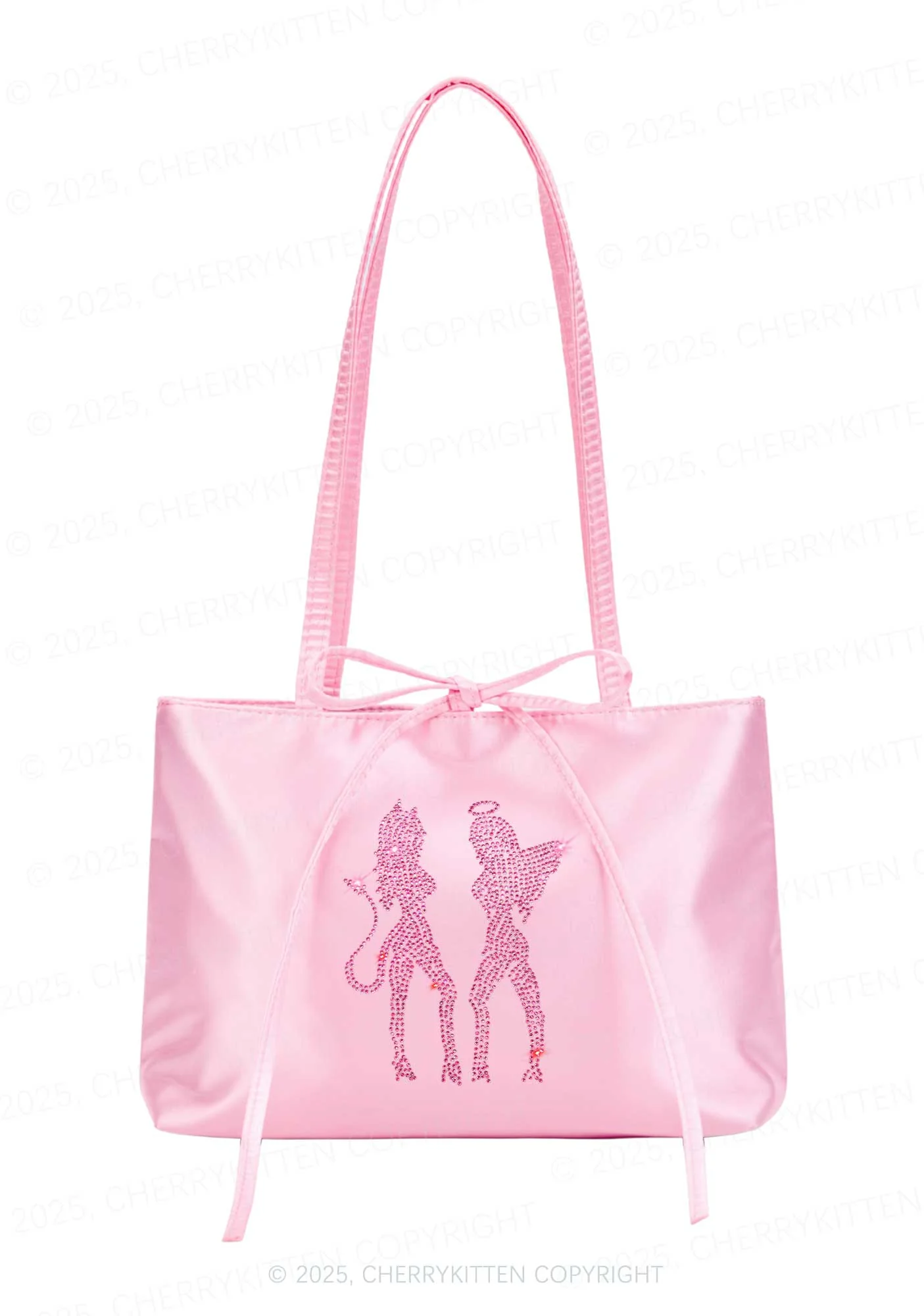 Rhinestone Dancing Girls Y2K Satin Bags Cherrykitten - Image 3