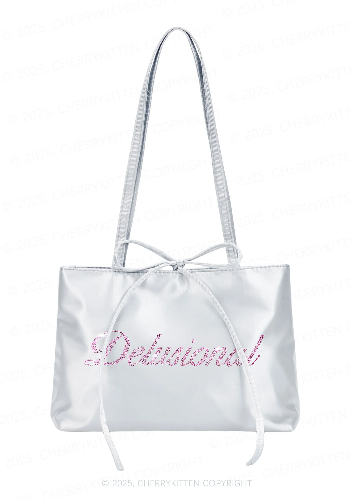 Rhinestone Delusional Y2K Satin Bags Cherrykitten - Image 2