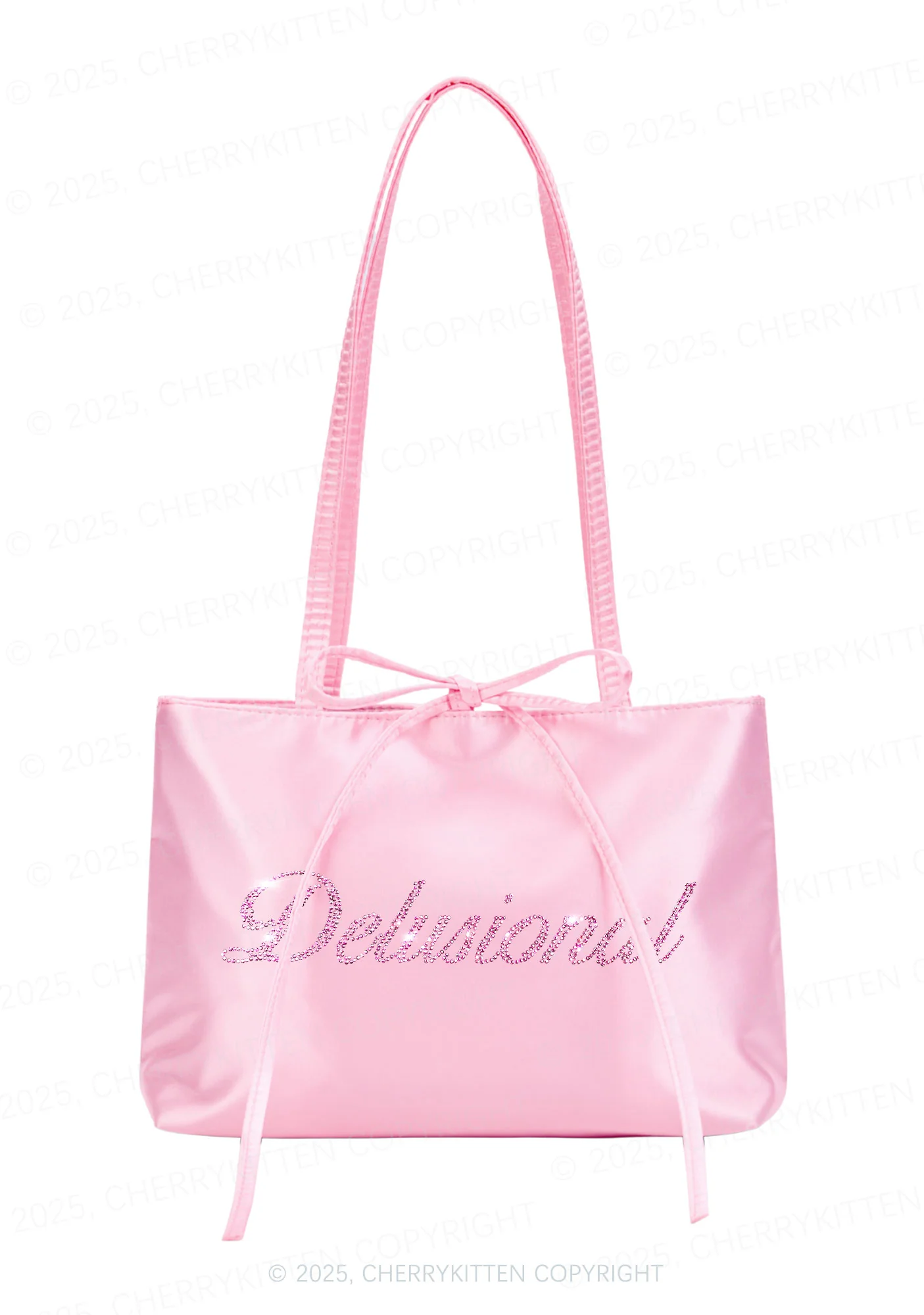 Rhinestone Delusional Y2K Satin Bags Cherrykitten - Image 3
