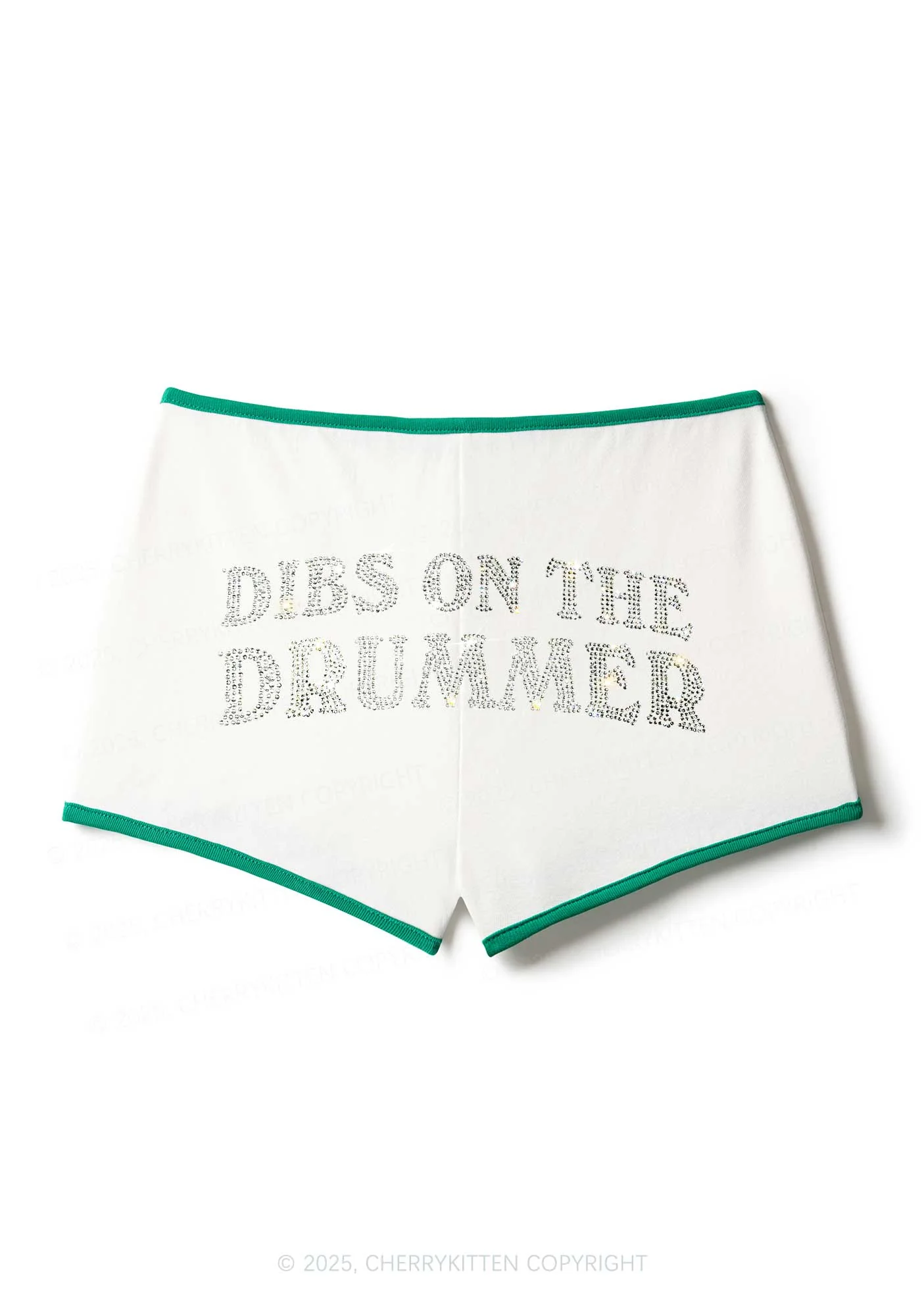 Rhinestone Dibs On The Drummer Y2K Booty Shorts Cherrykitten - Image 5
