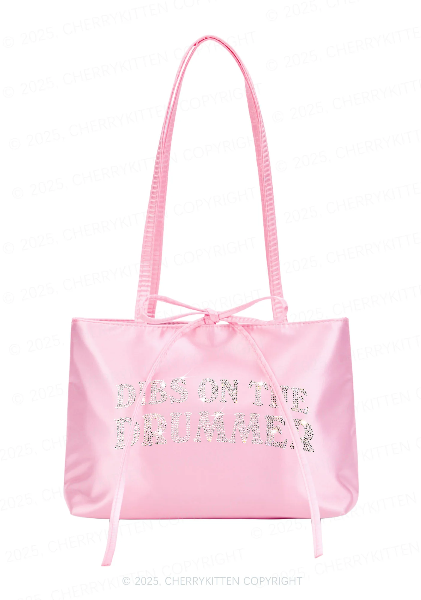 Rhinestone Dibs On The Drummer Y2K Satin Bags Cherrykitten - Image 2