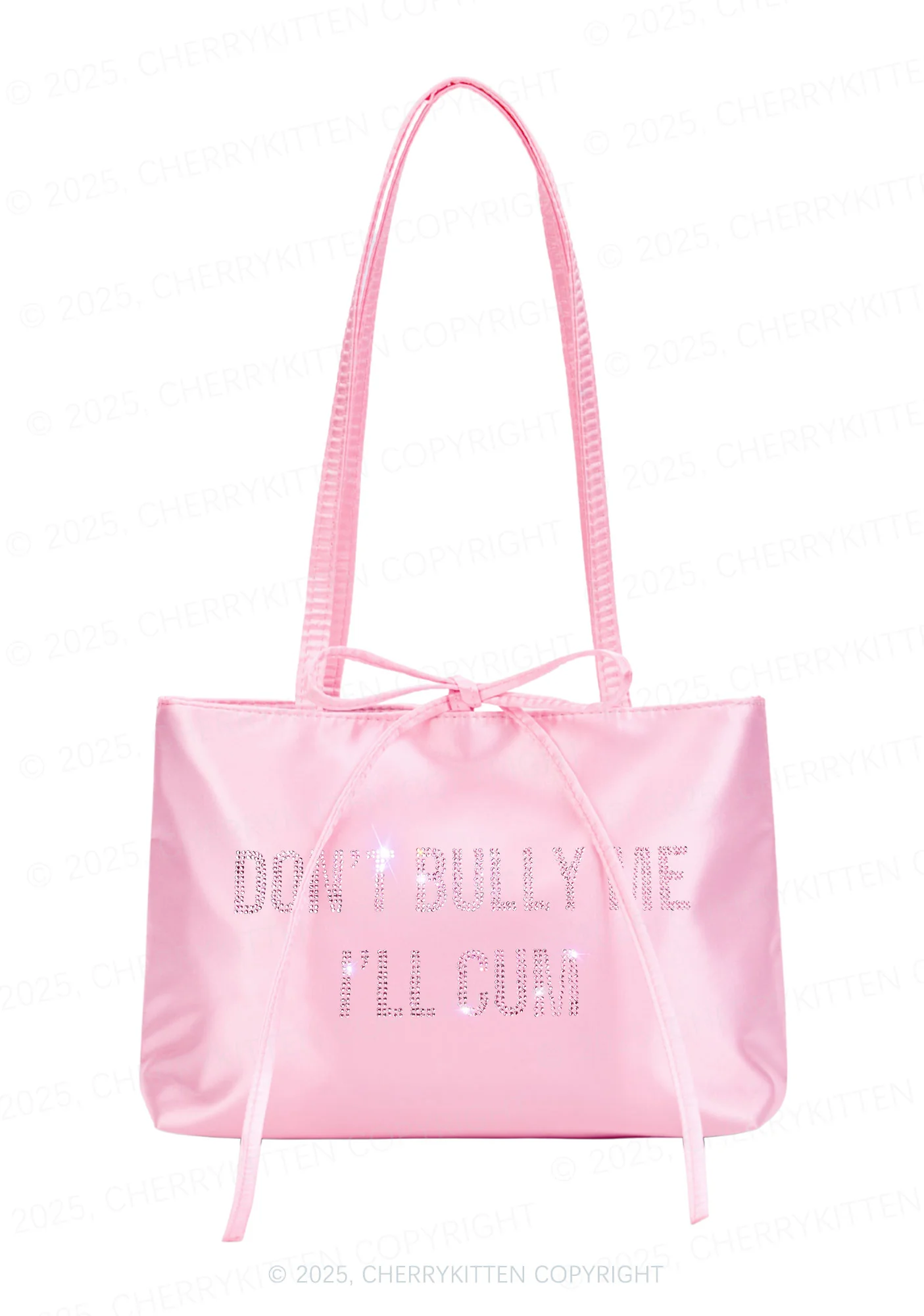Rhinestone Dont Bully Me Y2K Satin Bags Cherrykitten - Image 2
