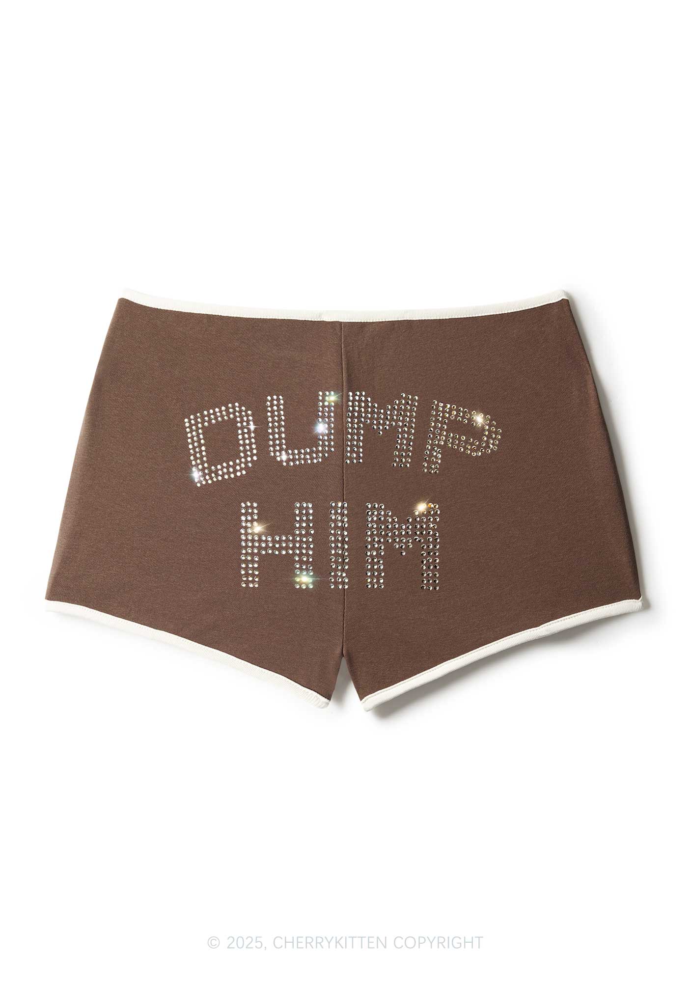 Rhinestone Dump Him Y2K Booty Shorts Cherrykitten - Image 4