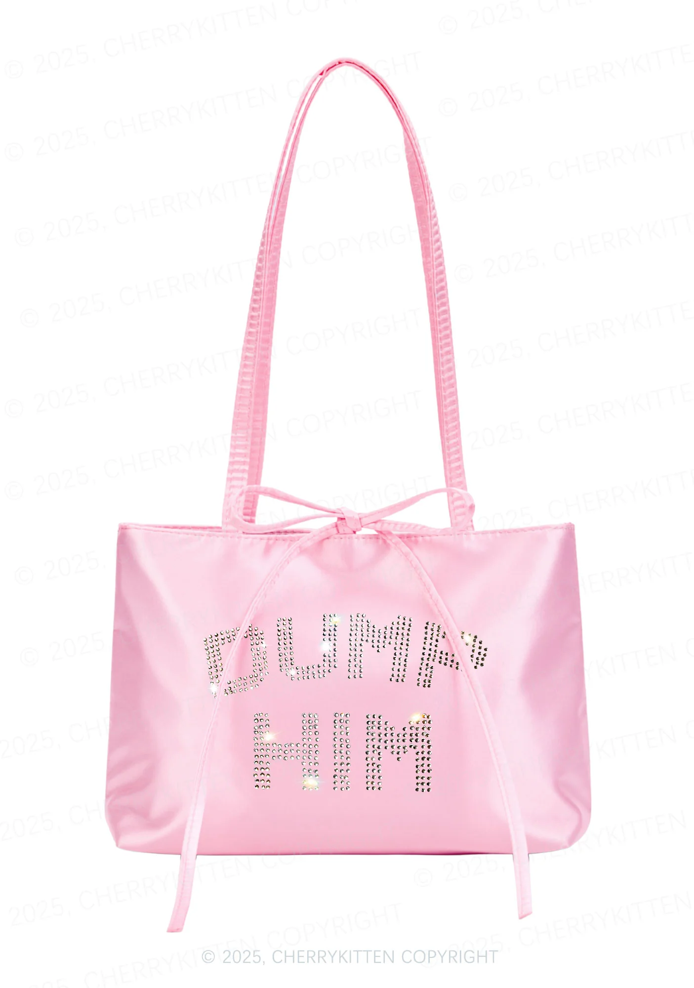 Rhinestone Dump Him Y2K Satin Bags Cherrykitten - Image 2