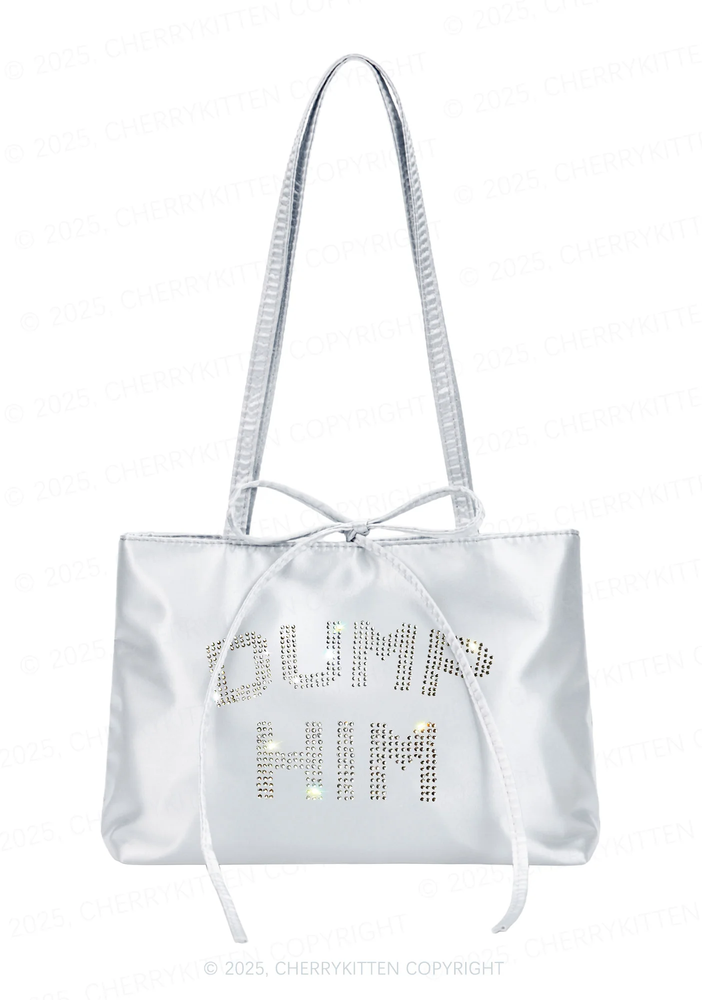Rhinestone Dump Him Y2K Satin Bags Cherrykitten - Image 3