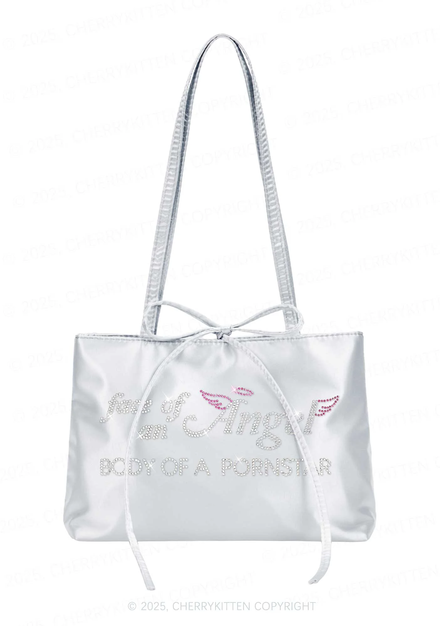 Rhinestone Face Of An Angel Y2K Satin Bags Cherrykitten - Image 3