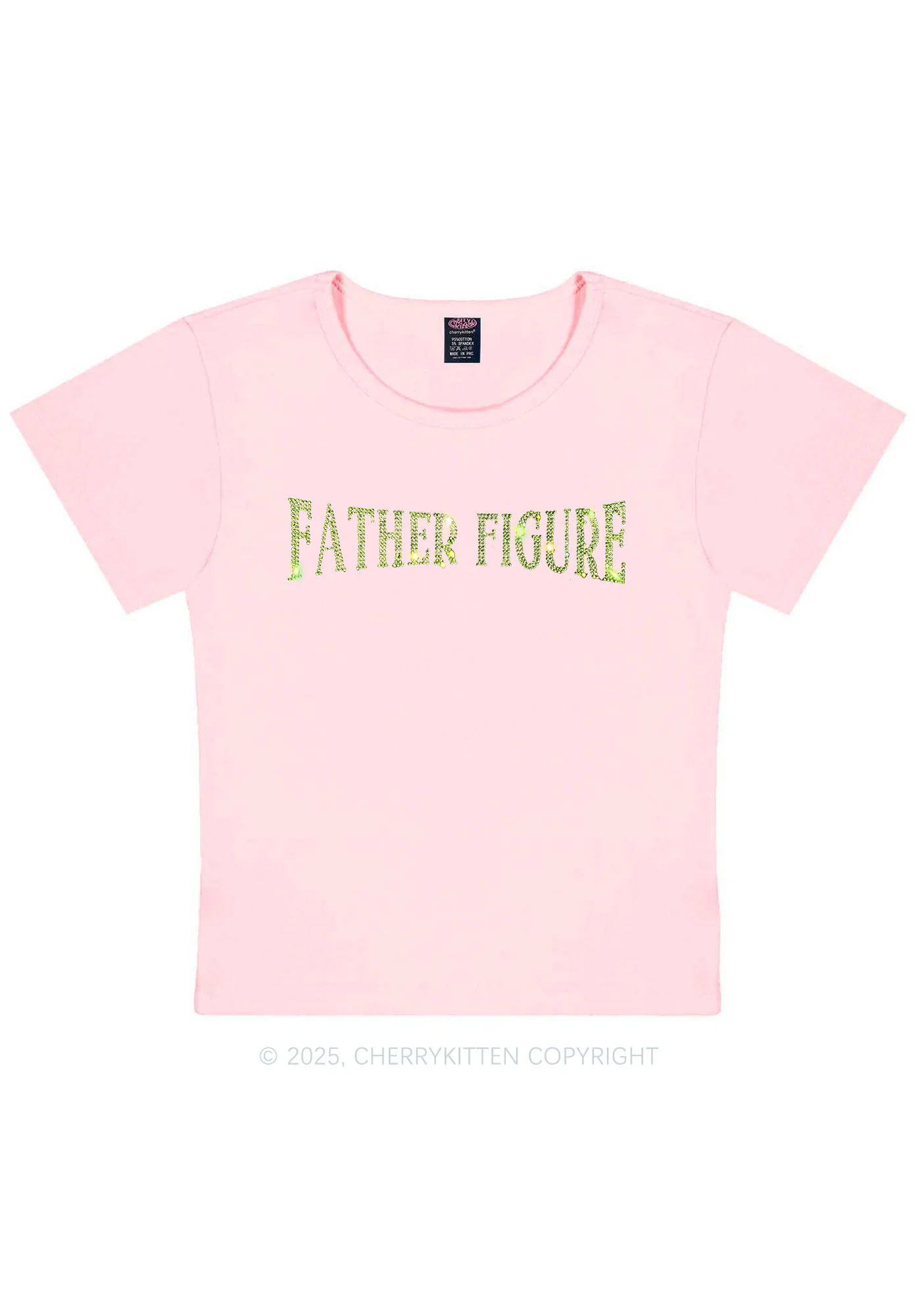 Rhinestone Father Figure Y2K Baby Tee Cherrykitten - Image 10