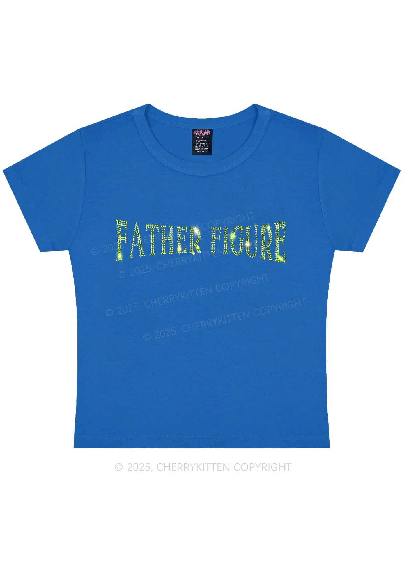 Rhinestone Father Figure Y2K Baby Tee Cherrykitten - Image 9