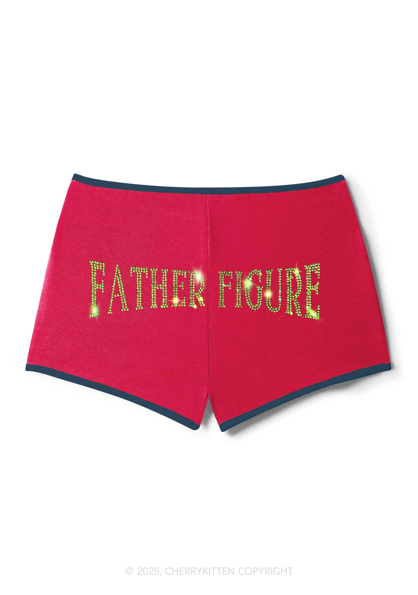 Rhinestone Father Figure Y2K Booty Shorts Cherrykitten - Image 3