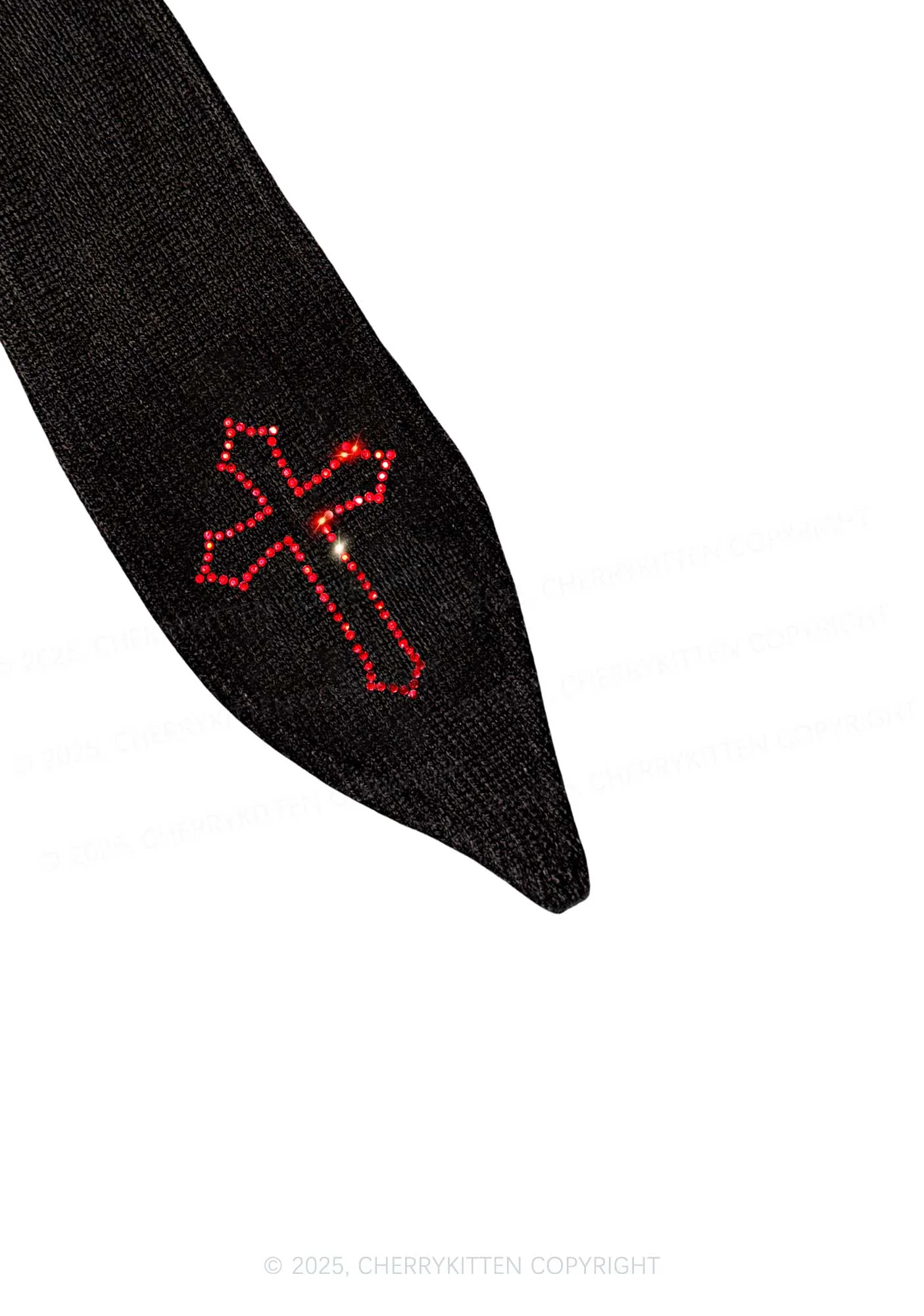 Rhinestone Stargirl Y2K Bunny Ear Knitted Hat Cherrykitten - Image 3